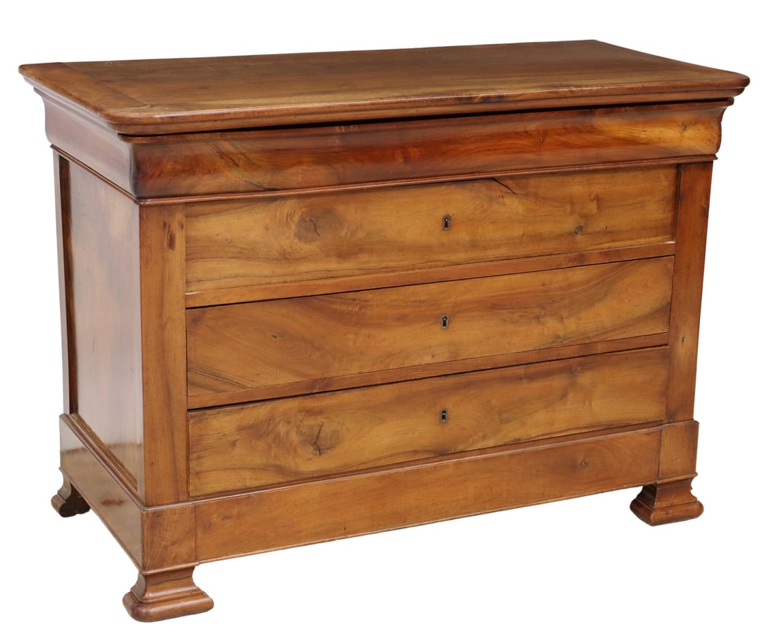 FRENCH LOUIS PHILIPPE PERIOD WALNUT COMMODE (1 of 5)