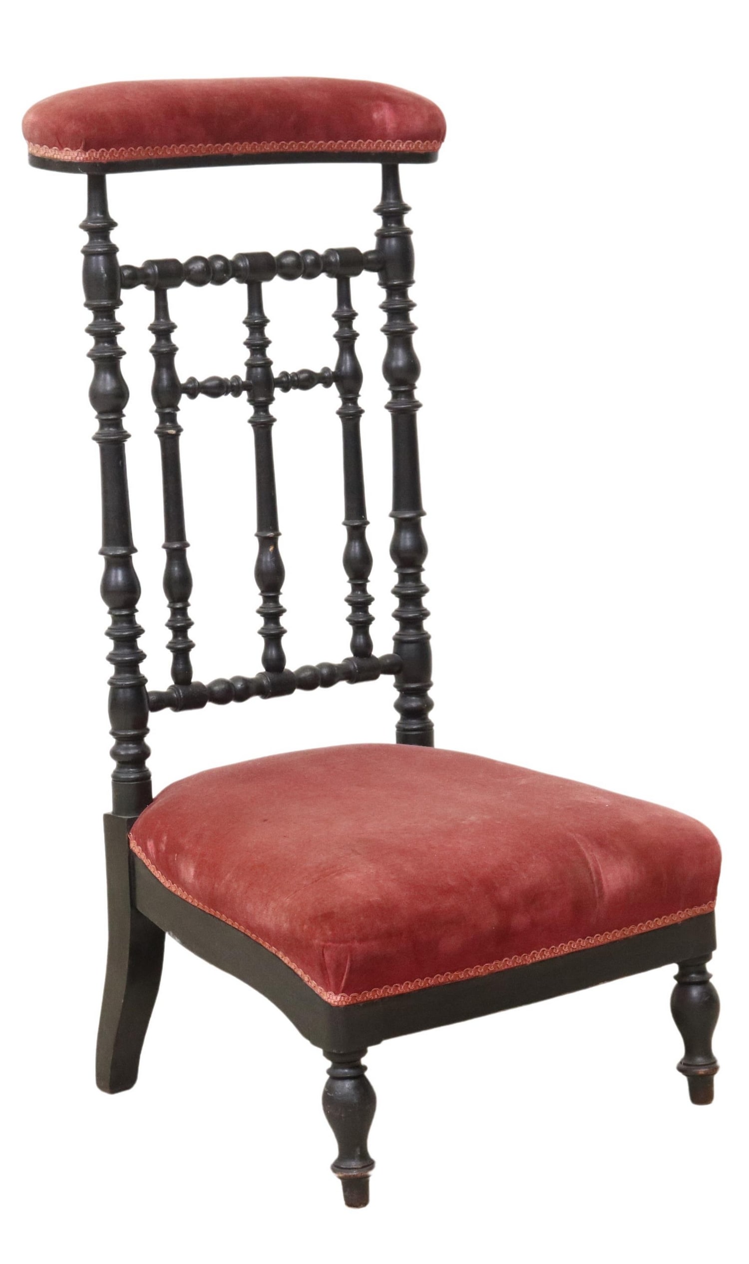 FRENCH NAPOLEON III PERIOD VELVET PRIE-DIEU (1 of 3)