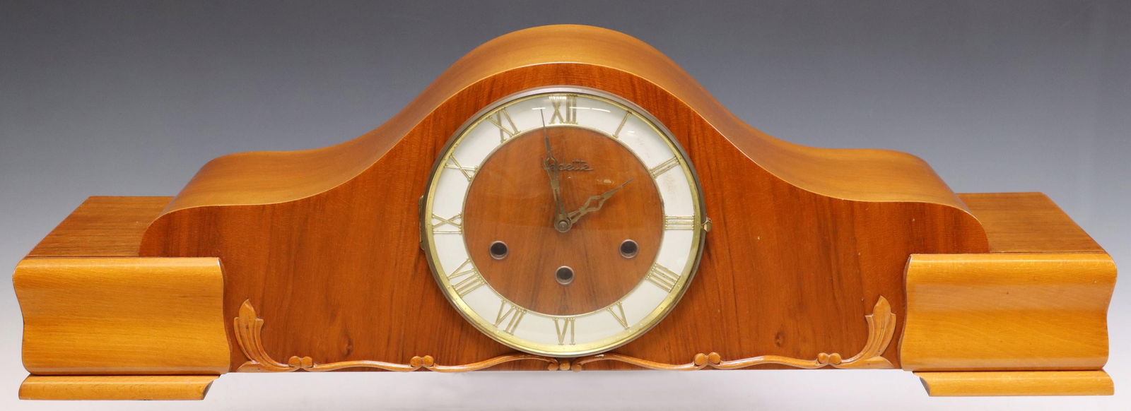 FRENCH ART DECO VEDETTE CHIMING MANTEL CLOCK (1 of 6)
