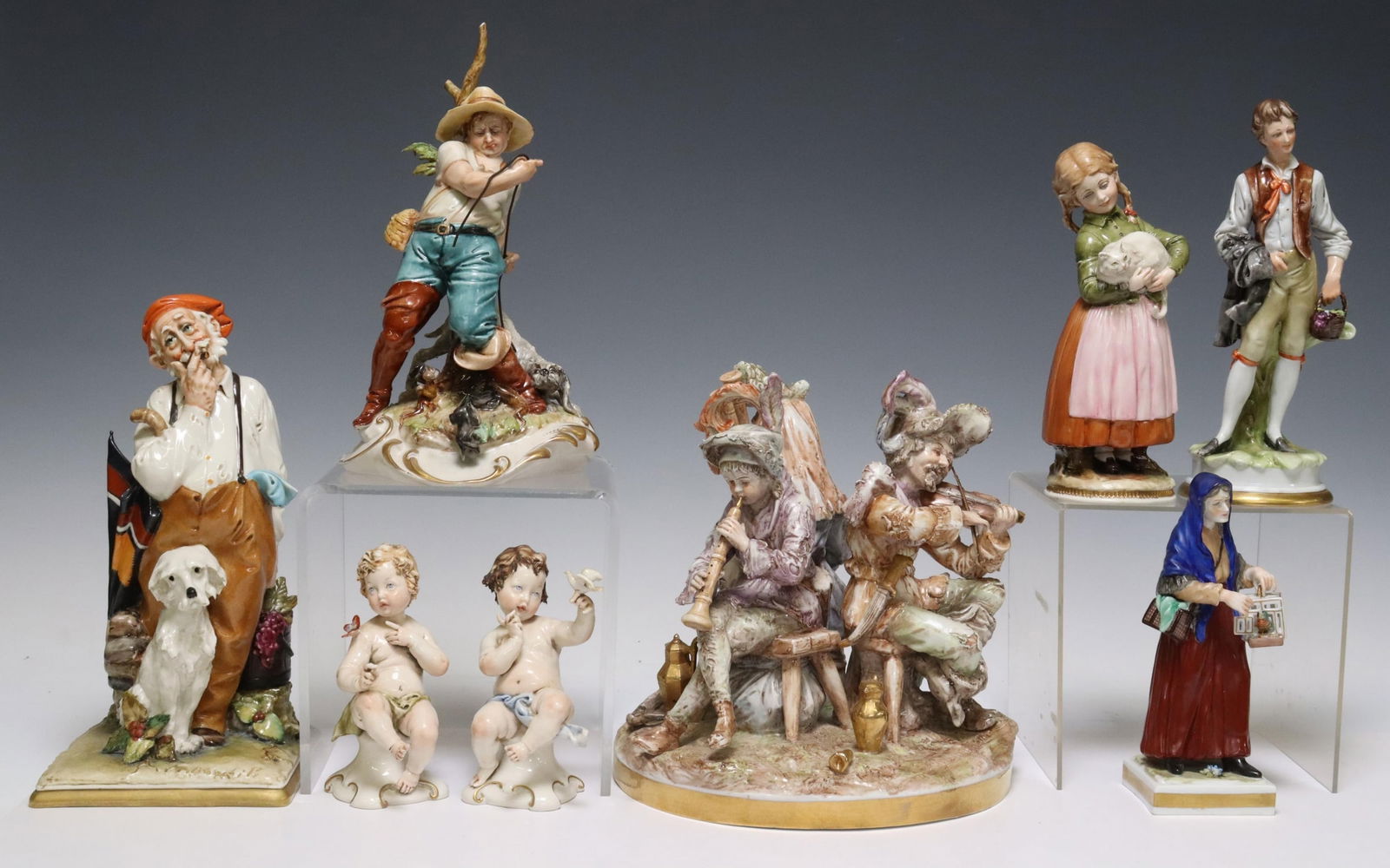 (8) ITALIAN PORCELAIN RURAL FIGURES (1 of 8)