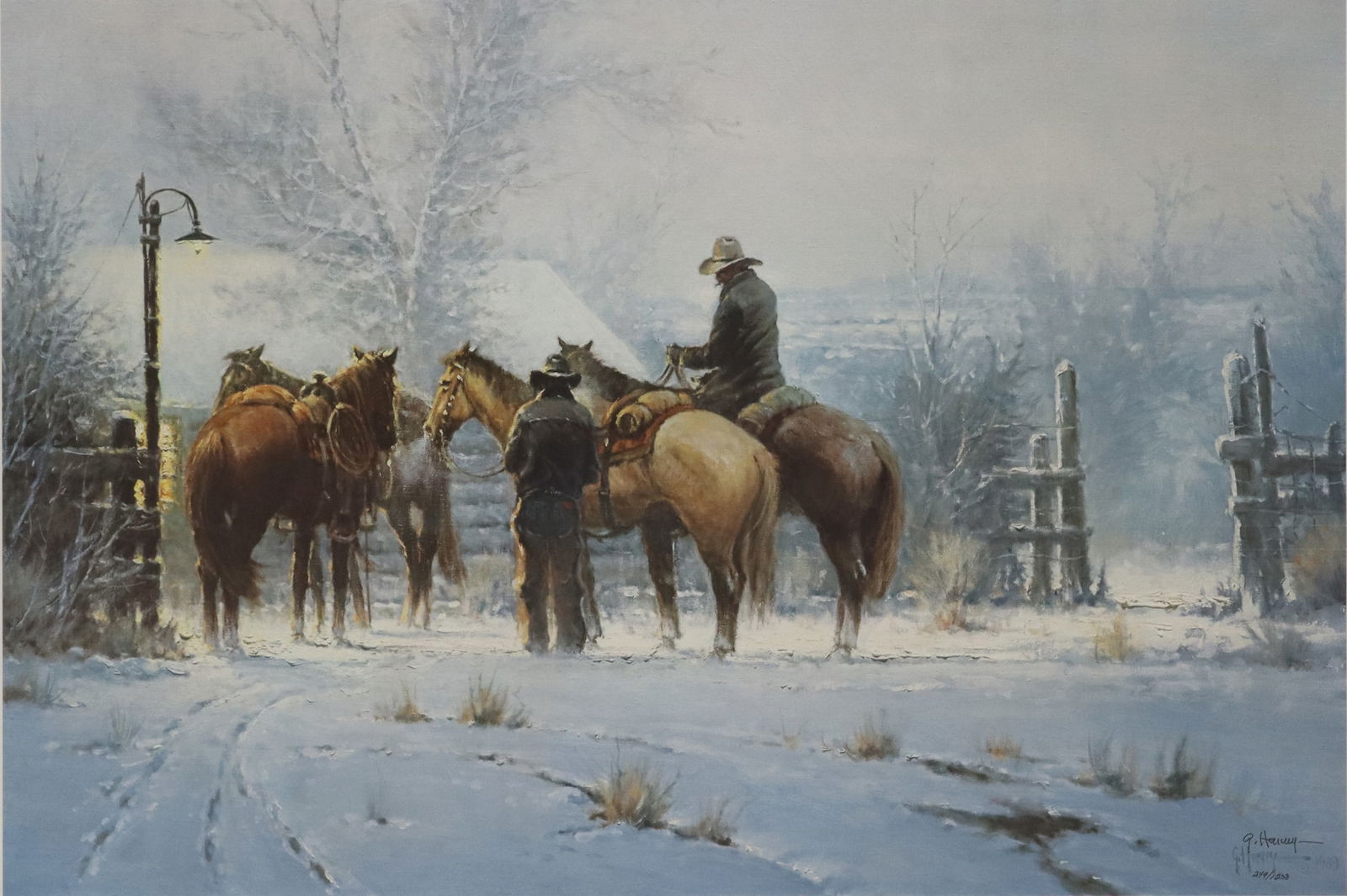 SIGNED G. HARVEY PRINT (D.2017) THINKING OF SPRING (1 of 6)