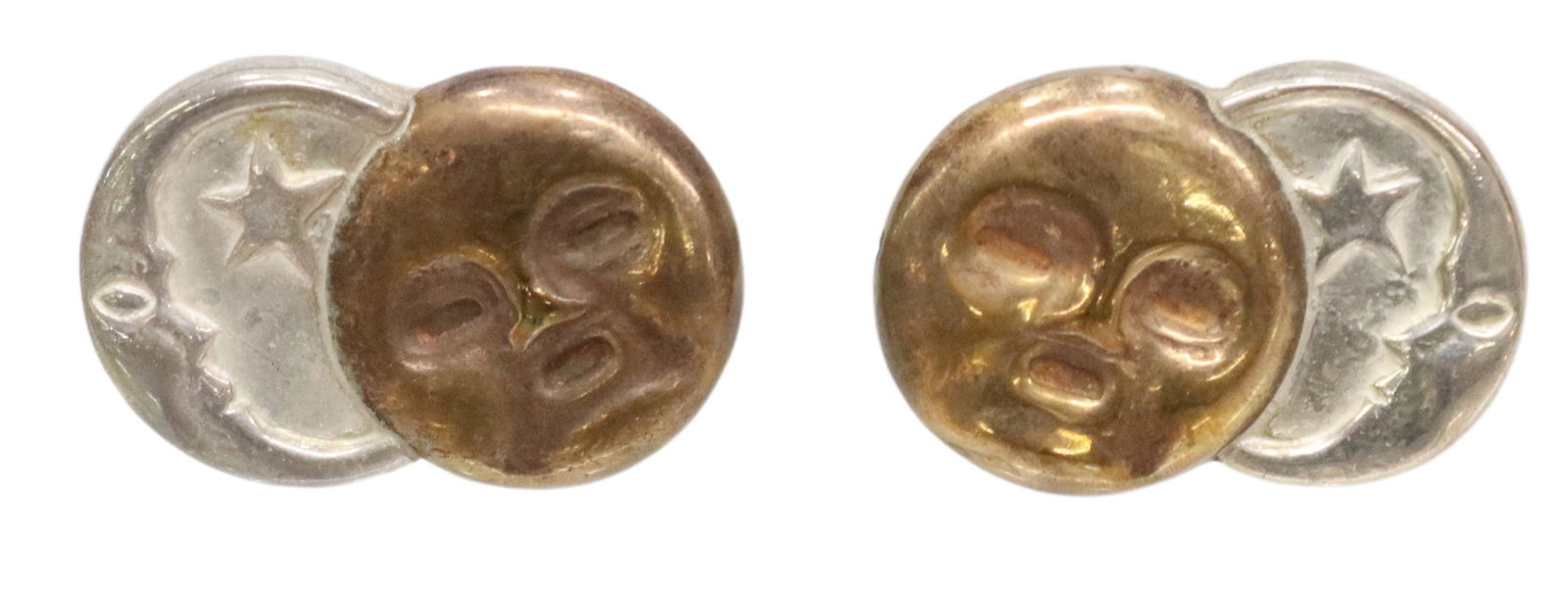 WILLIAM SPRATLING SILVER SUN & MOON CUFFLINKS (1 of 4)
