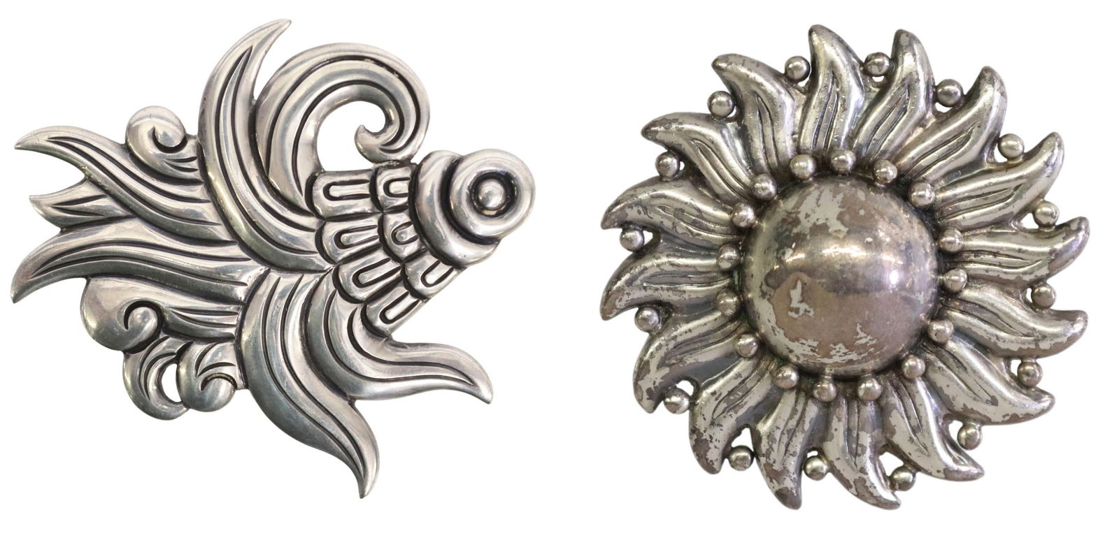 2) HECTOR AGUILAR TAXCO MEXICO 940 SILVER BROOCHES (1 of 7)