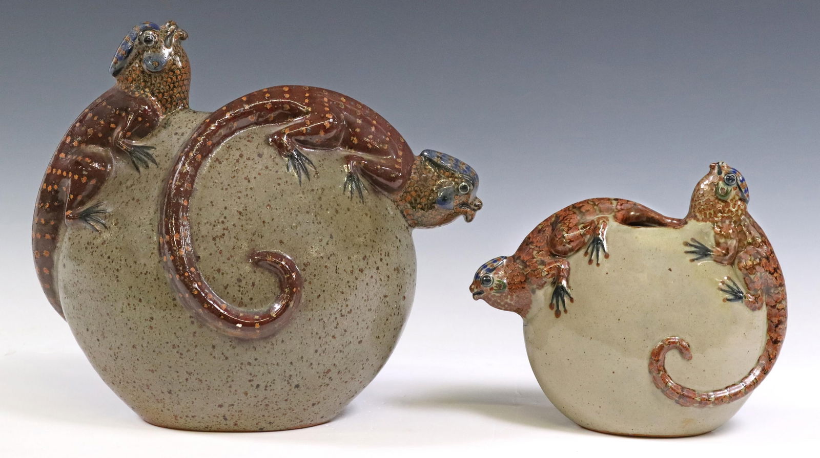 (2) JORGE WILMOT (1928-2012) TONALA POTTERY VASES (1 of 6)