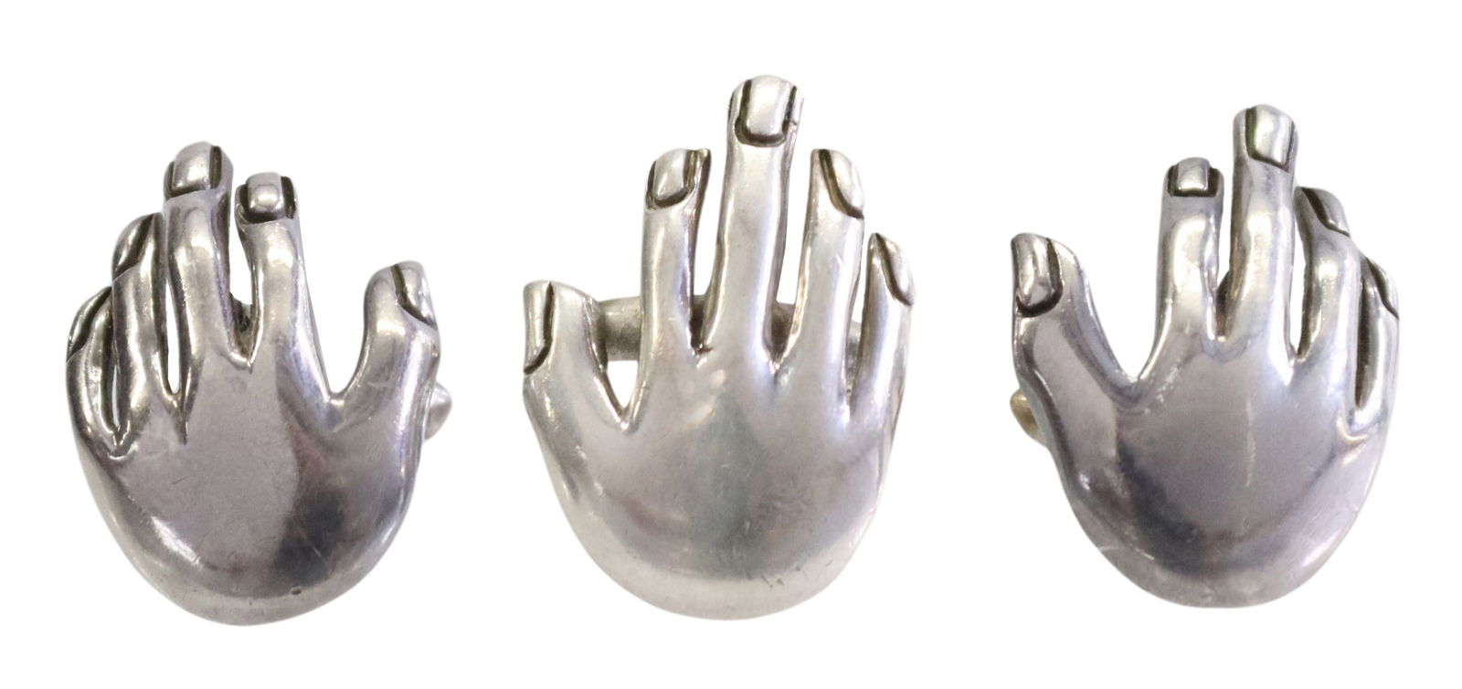 (3) ANTONIO PINEDA TAXCO 970 SILVER HAND JEWELRY (1 of 4)