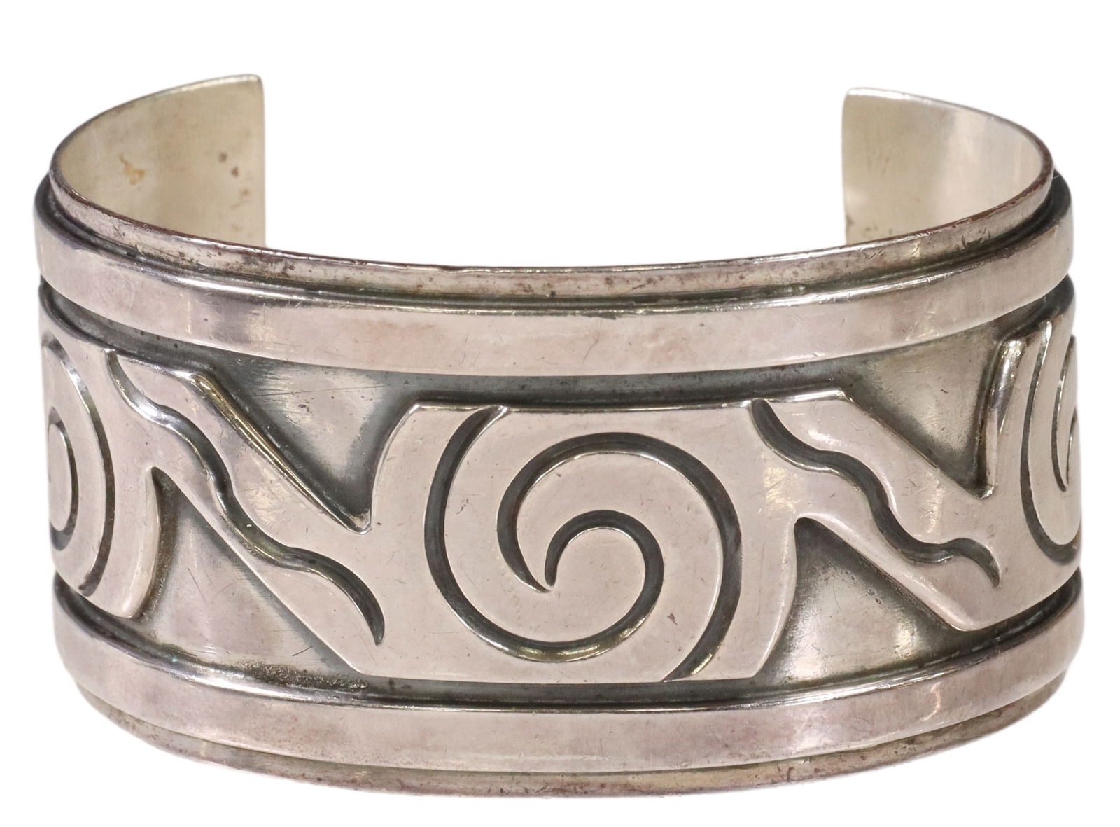LOS CASTILLO TAXCO STERLING SILVER CUFF BRACELET (1 of 5)