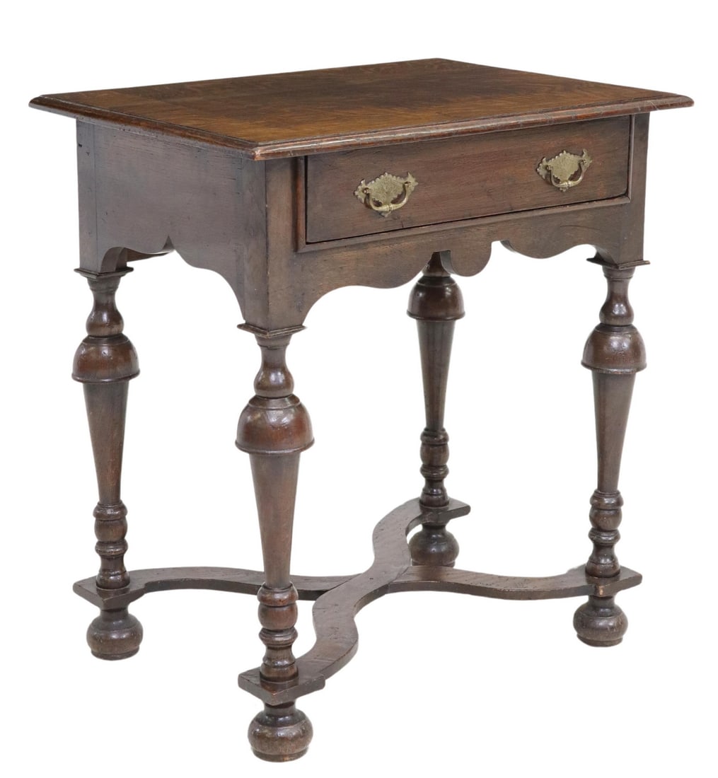 ENGLISH WILLIAM & MARY STYLE OAK LOWBOY TABLE (1 of 5)