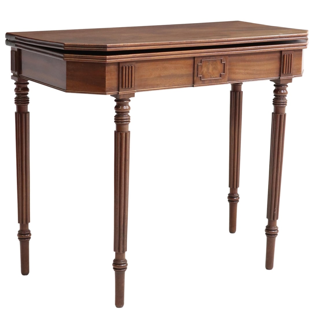 ENGLISH GEORGIAN MAHOGANY FLIP-TOP TABLE (1 of 8)