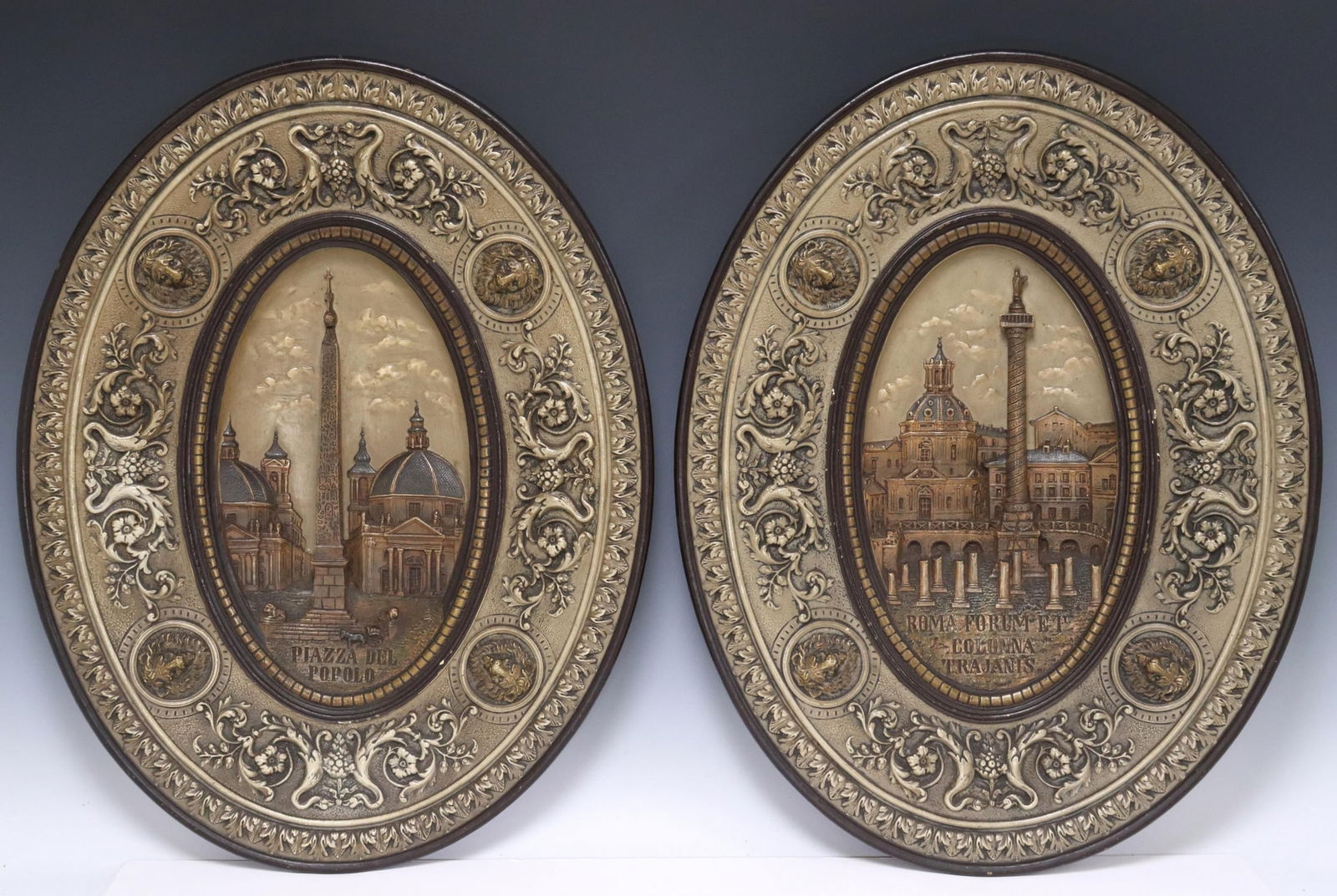 (2) WILHELM SCHILLER & SON POTTERY WALL PLAQUES (1 of 6)