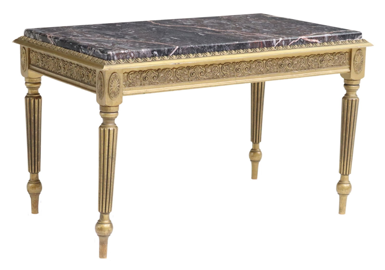 NEOCLASSICAL STYLE MARBLE-TOP COFFEE TABLE (1 of 4)