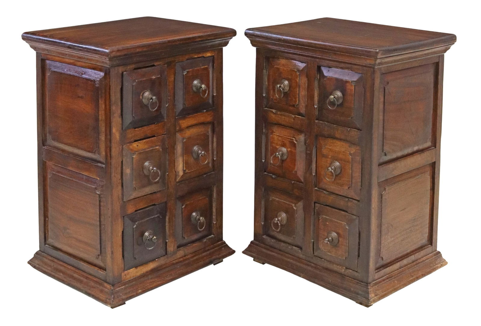(2) RUSTIC SIX-DRAWER SIDE CABINETS (1 of 5)