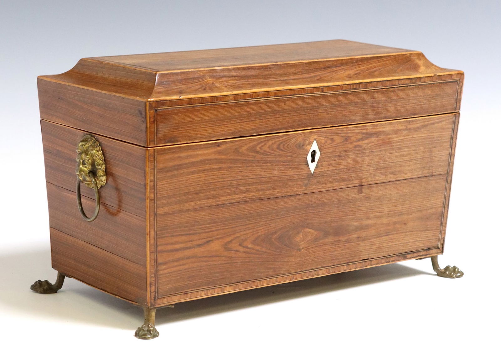 ENGLISH REGENCY PERIOD SARCOPHAGUS TEA CADDY (1 of 5)
