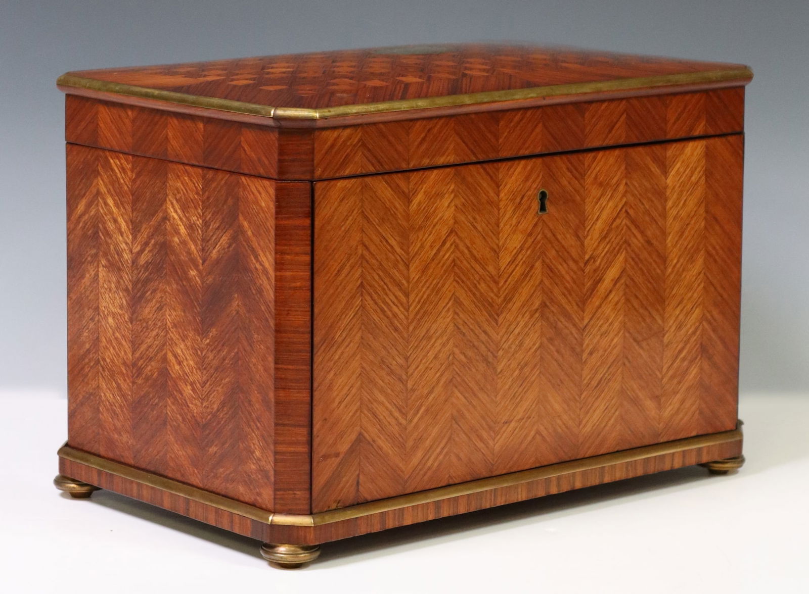 FINE FRENCH NAPOLEON III PERIOD CIGAR TOBACCO BOX (1 of 9)