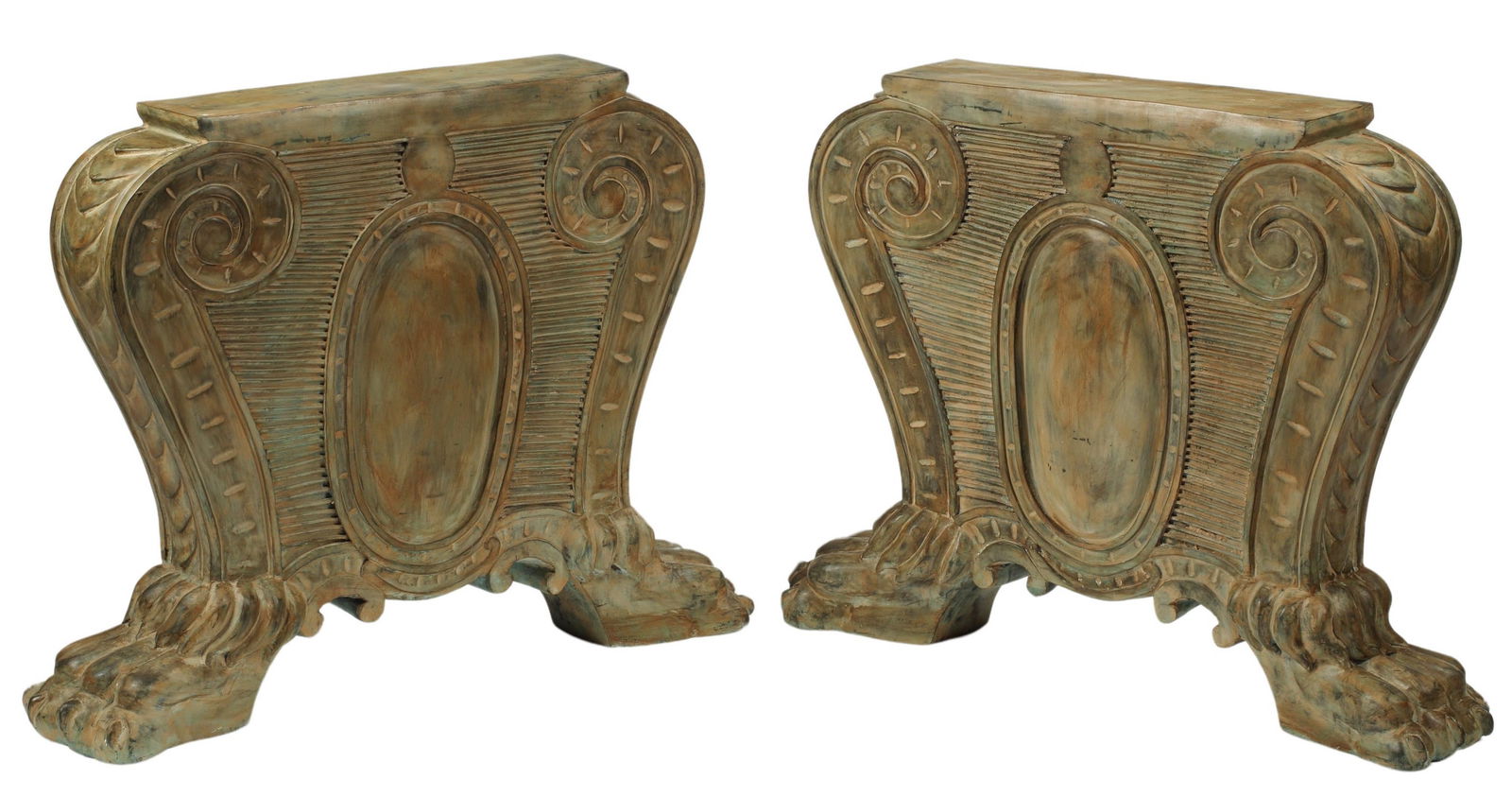 (2) RENAISSANCE STYLE BRONZE TABLE BASES (1 of 4)