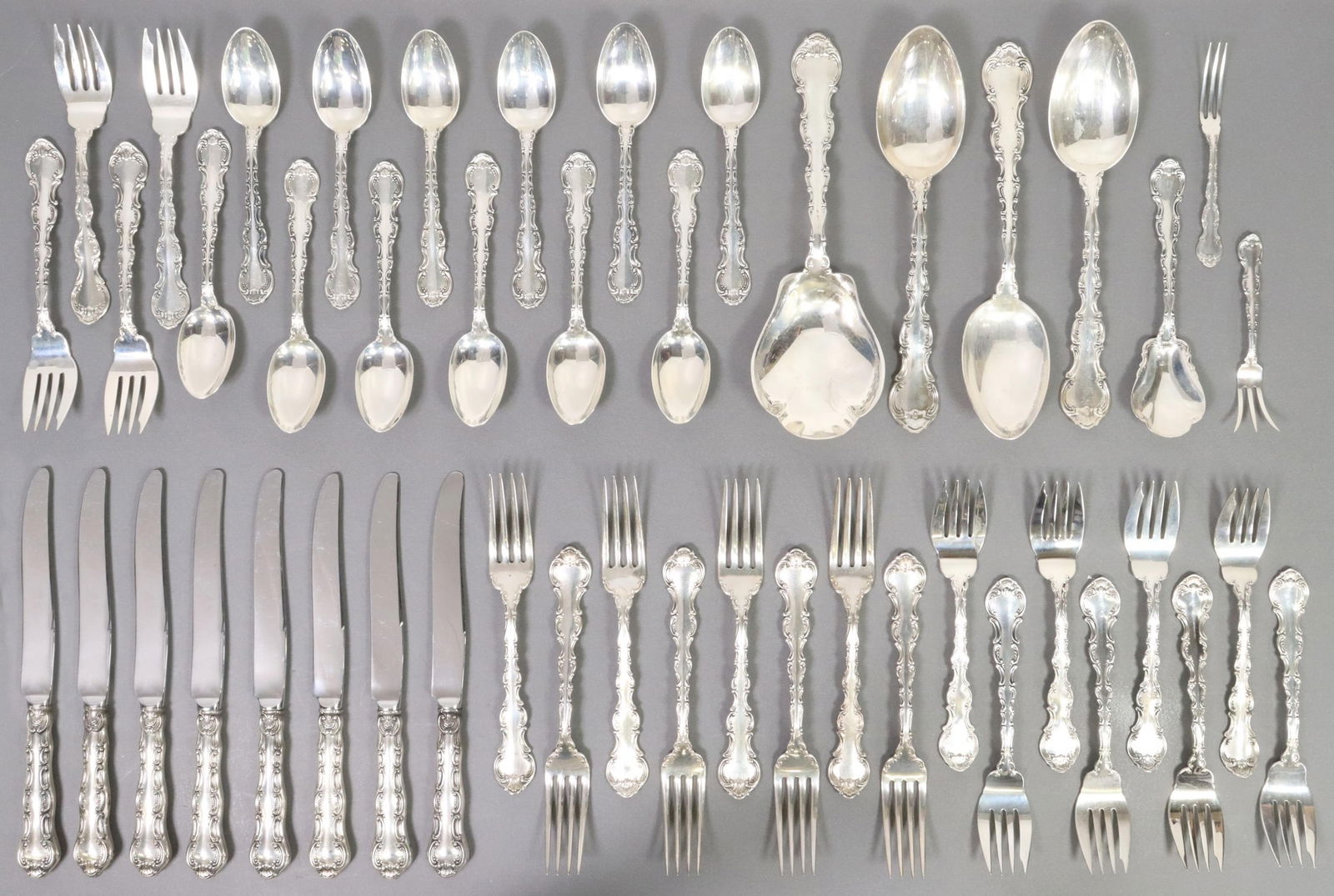(46) GORHAM STRASBOURG STERLING FLATWARE SERVICE (1 of 4)