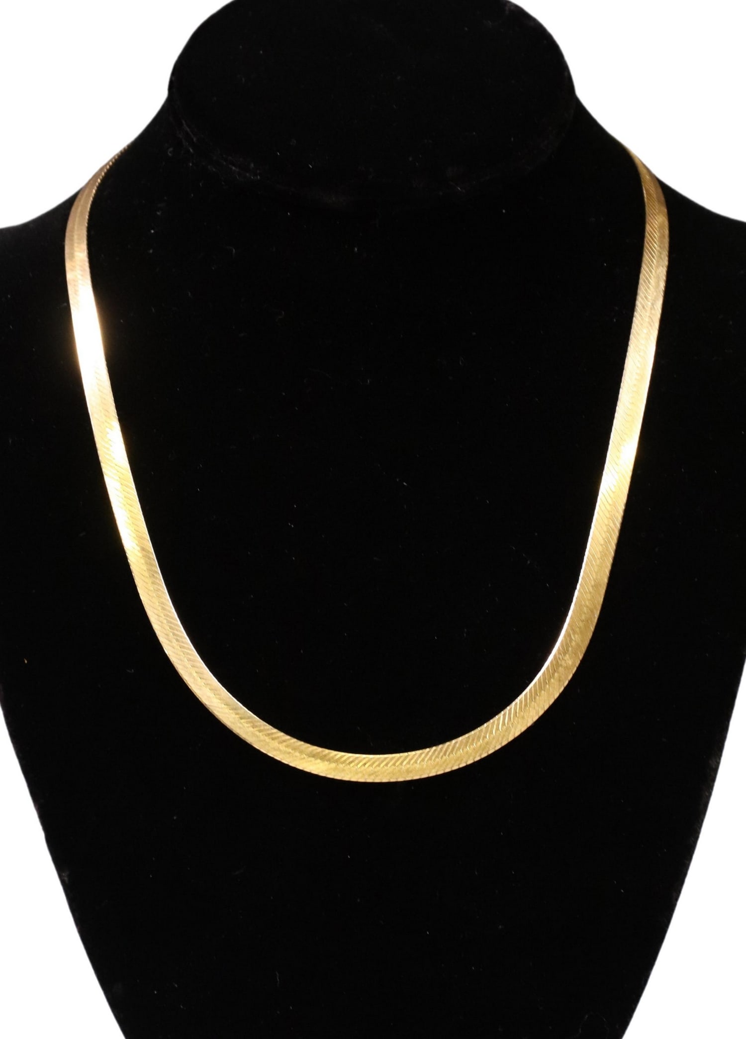 ESTATE ITALIAN 14KT YG HERRINGBONE CHAIN NECKLACE (1 of 7)
