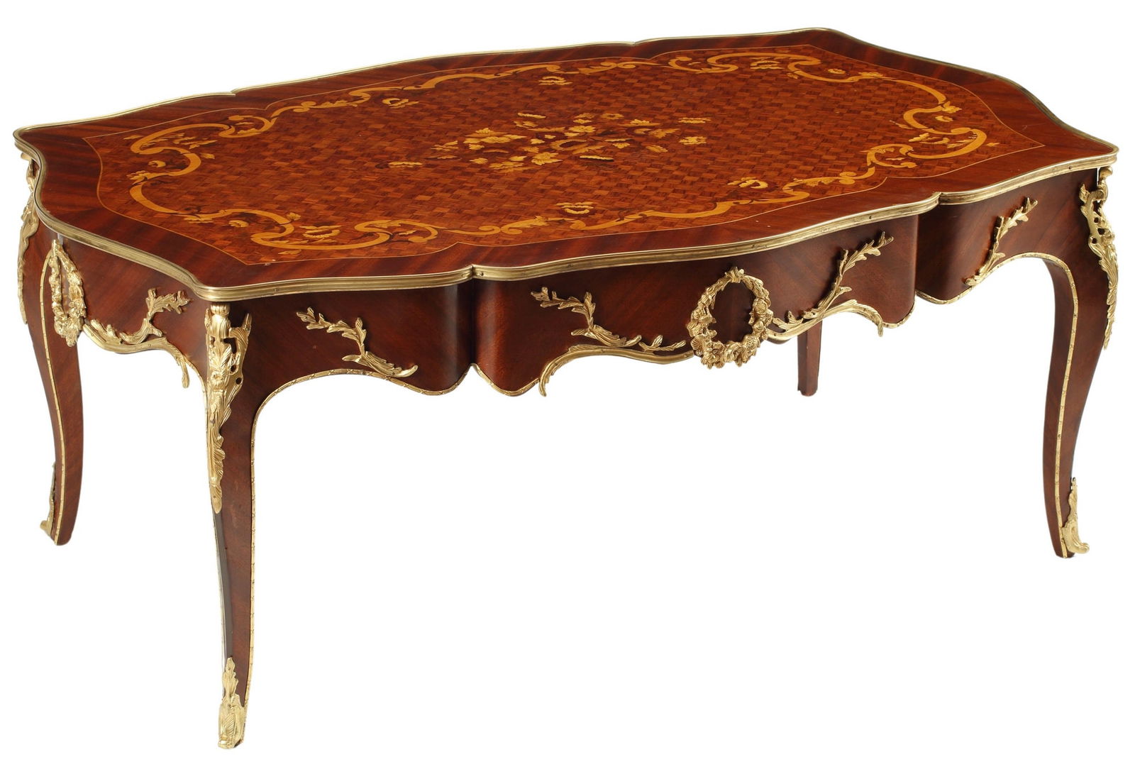 LOUIS XV STYLE ORMOLU-MOUNTED COFFEE TABLE (1 of 4)