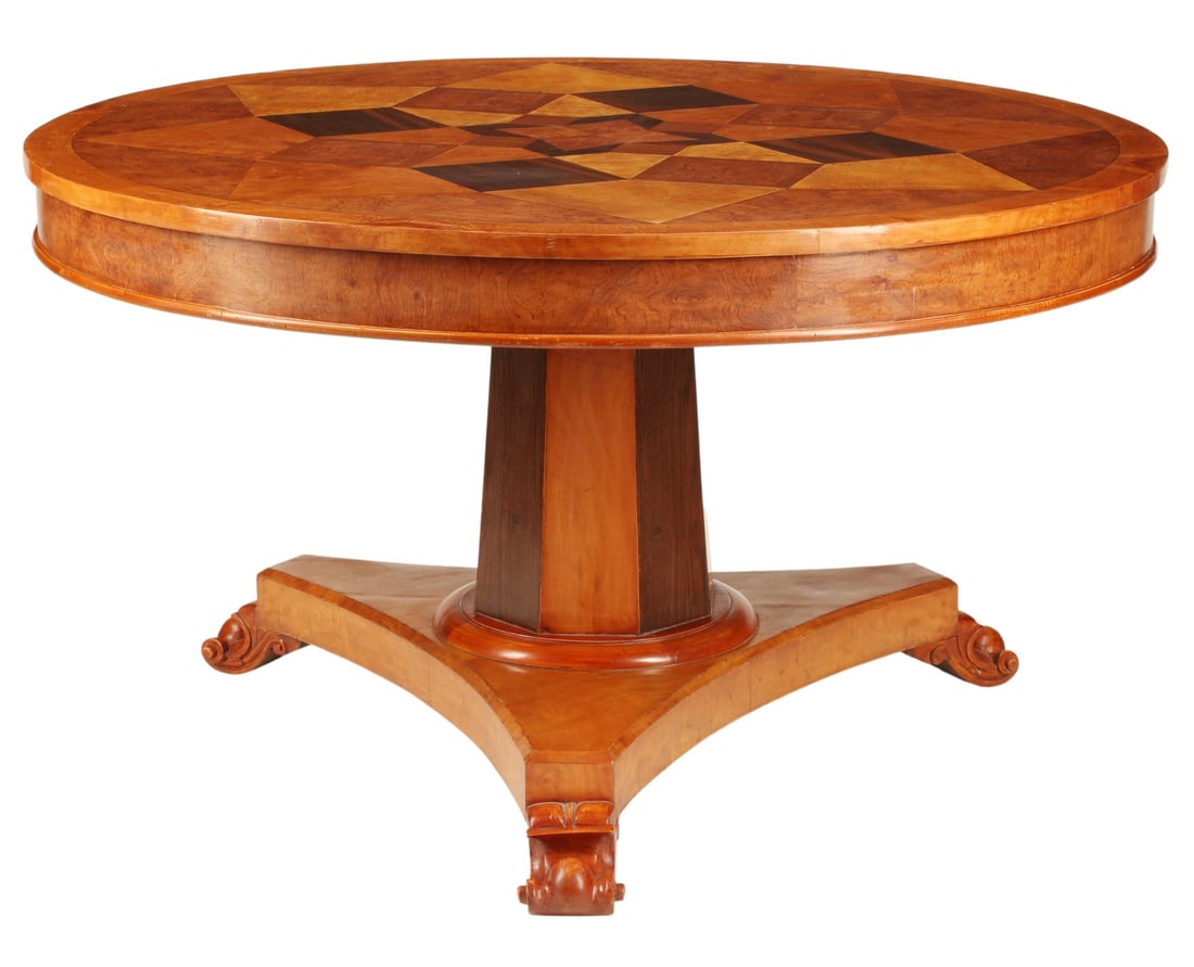 NEOCLASSICAL STYLE PARQUETRY CENTER TABLE (1 of 4)