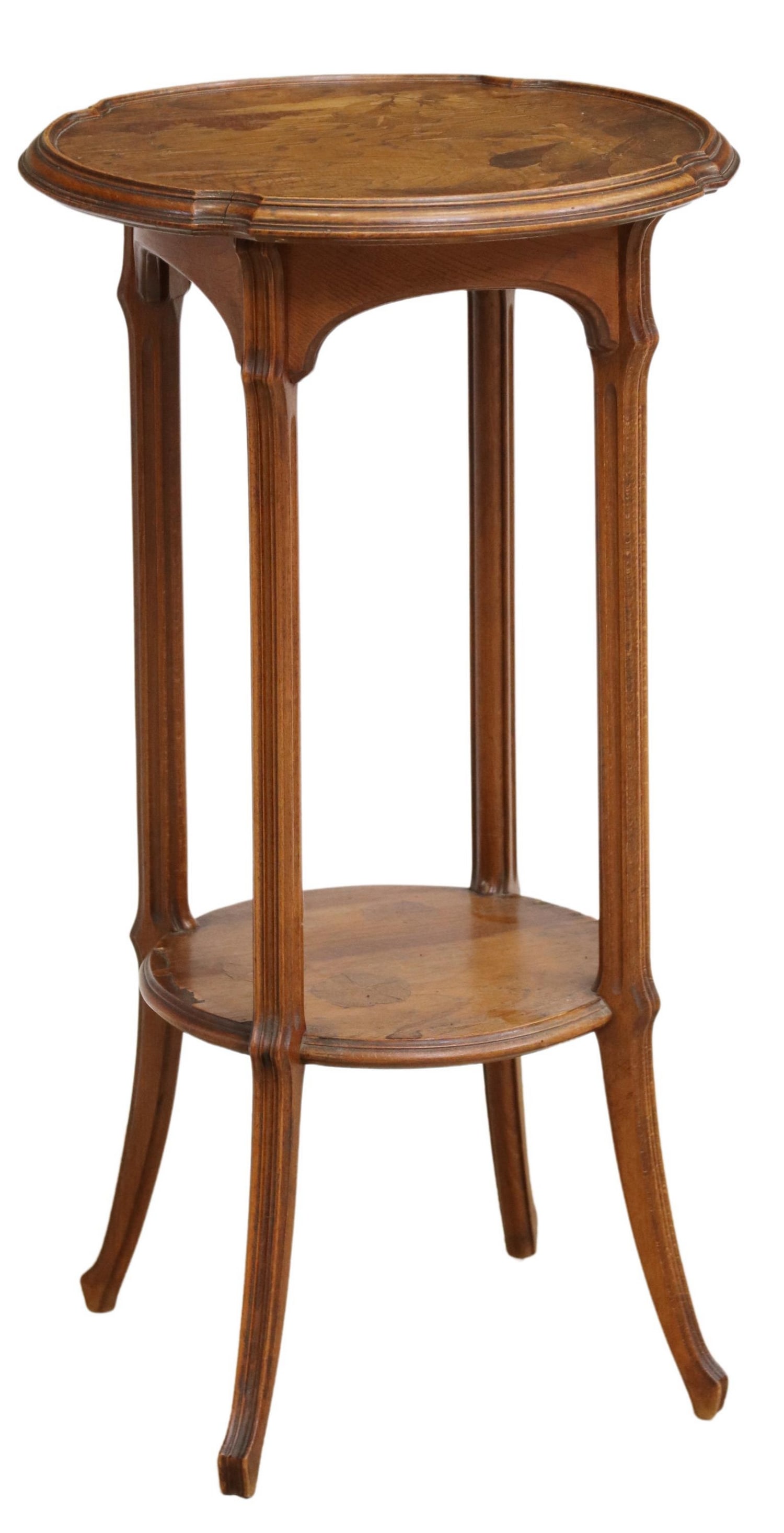 EMILE GALLE ECOLE DE NANCY INLAID TWO-TIER STAND (1 of 5)