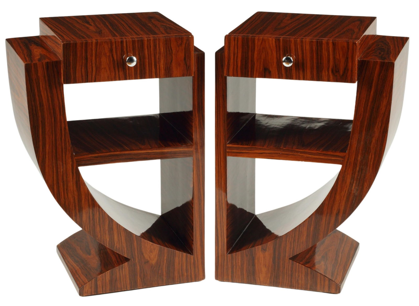 (2) ART DECO STYLE SIDE TABLES OR STANDS (1 of 4)