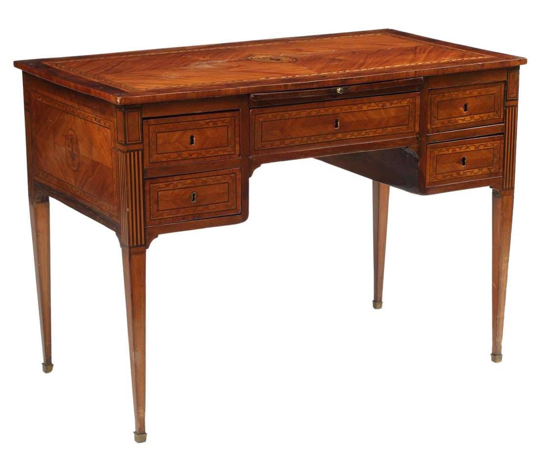 ITALIAN NEOCLASSICAL INLAID WRITING DESK (1 of 3)