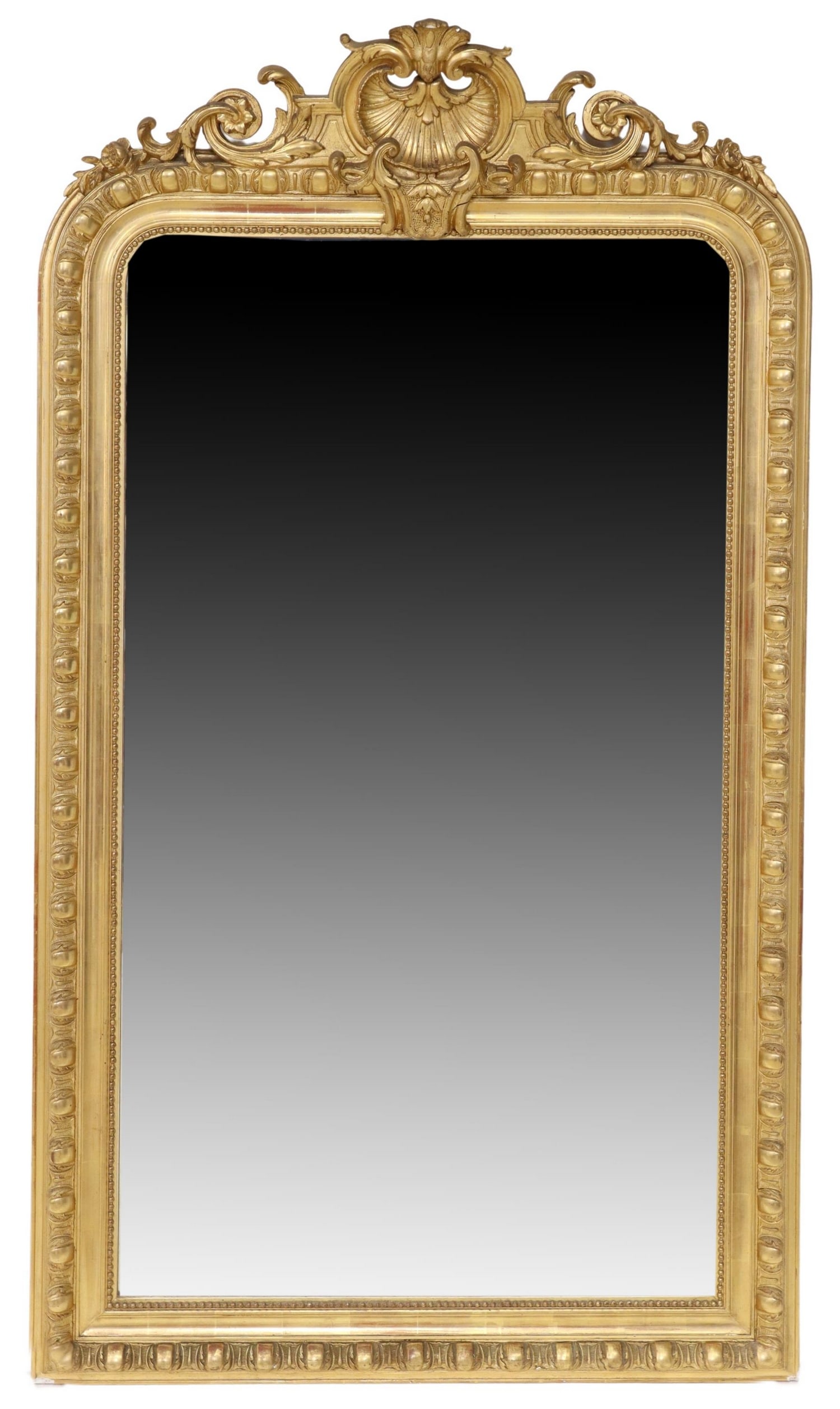 LOUIS XV STYLE GILTWOOD MIRROR, 65.5" X 37" (1 of 3)
