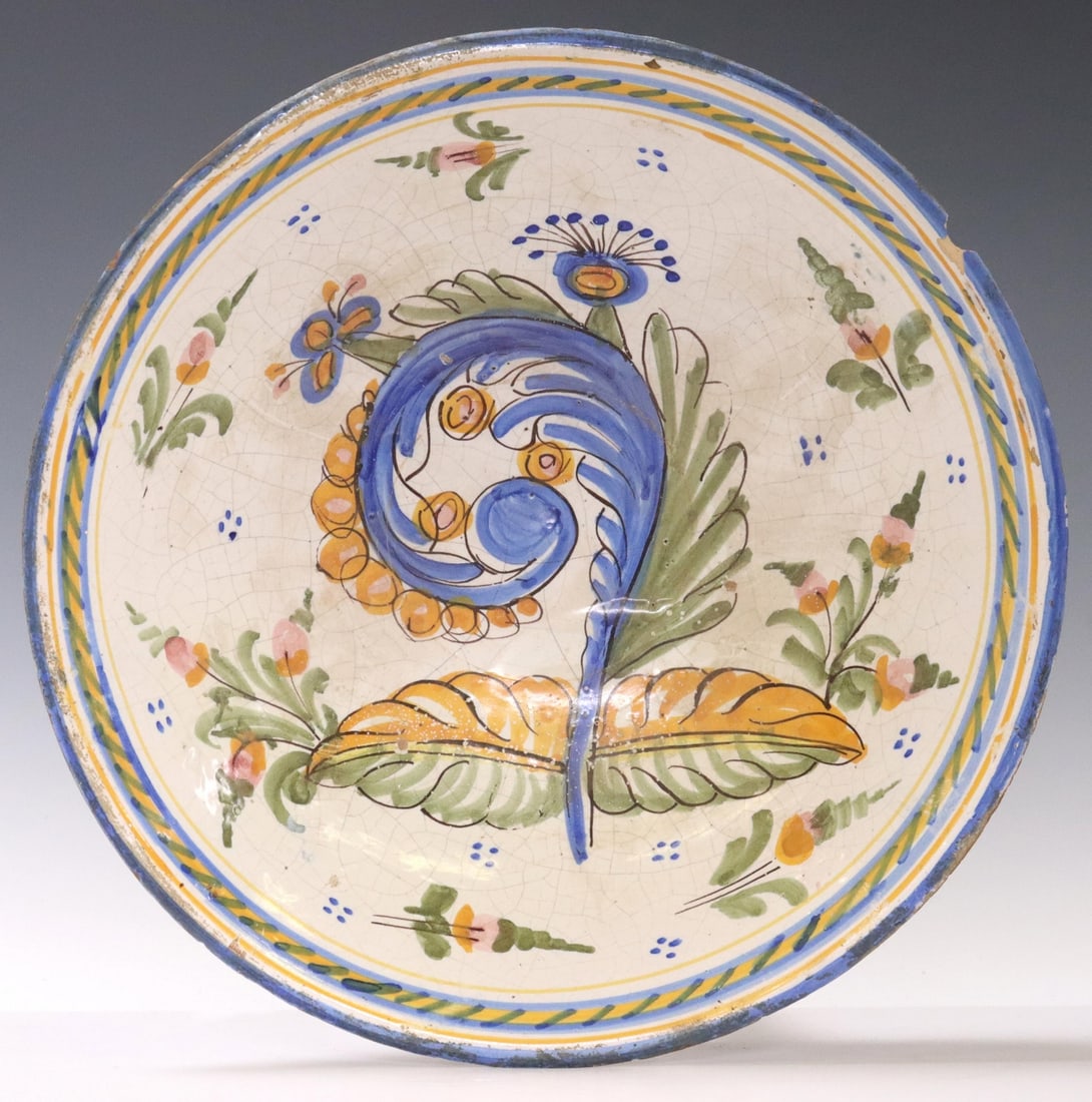 TALAVERA BOWL, SPAIN, LATE 18TH C. (1 of 3)