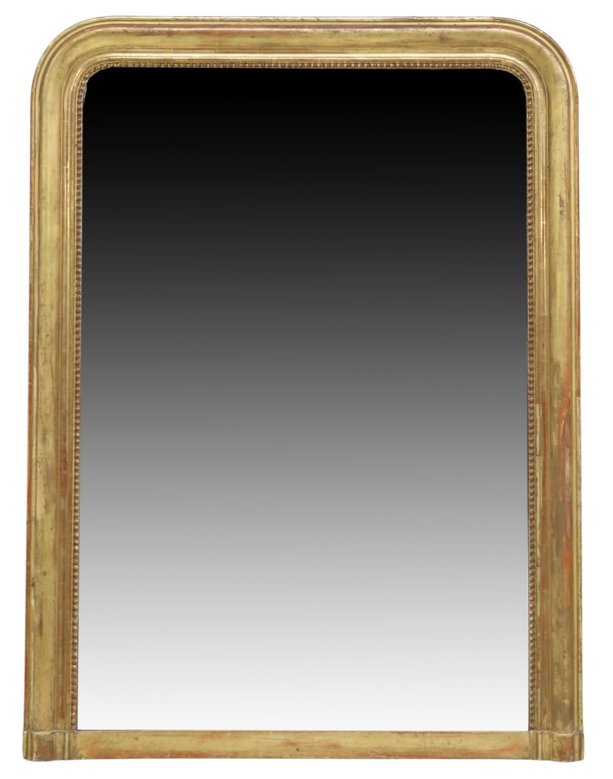 FRENCH LOUIS PHILIPPE PERIOD GILTWOOD WALL MIRROR (1 of 3)