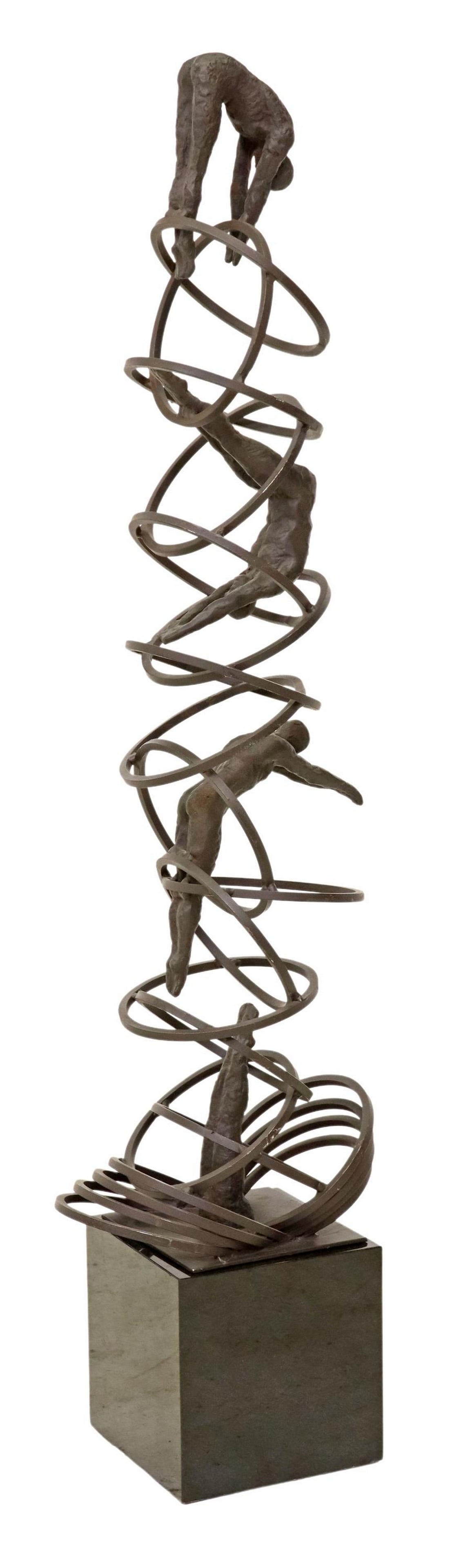 GLOBAL VIEWS IRON SCULPTURE DIVERS WITH RINGS (1 of 4)