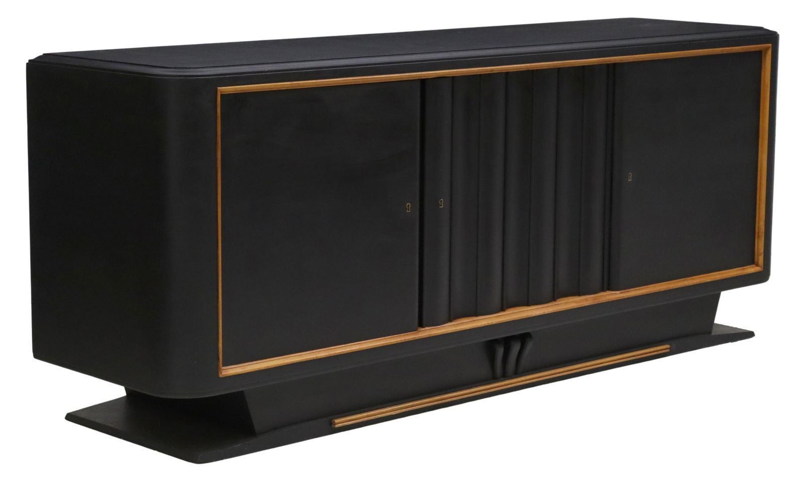 FRENCH ART DECO BLACK PAINTED SIDEBOARD (1 of 6)