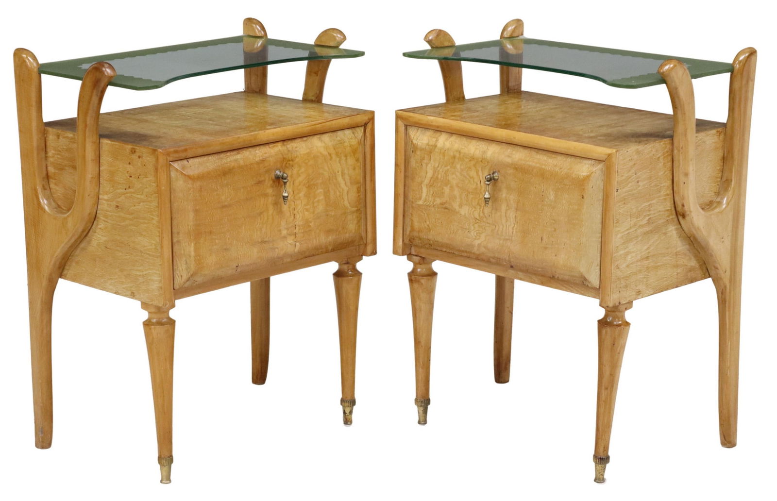 (2) ITALIAN MID-CENTURY MODERN BEDSIDE CABINETS (1 of 5)