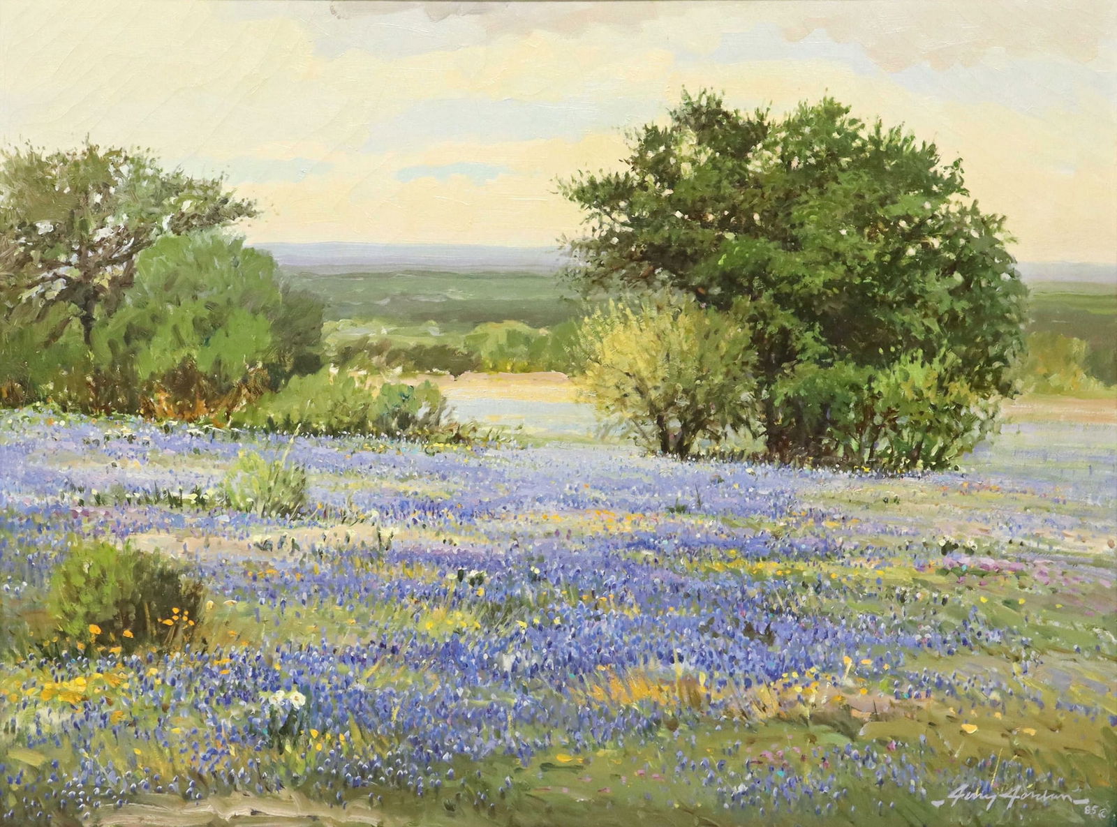 JERRY JORDAN (B.1944) BLUEBONNETS, 24" X 32" (1 of 4)
