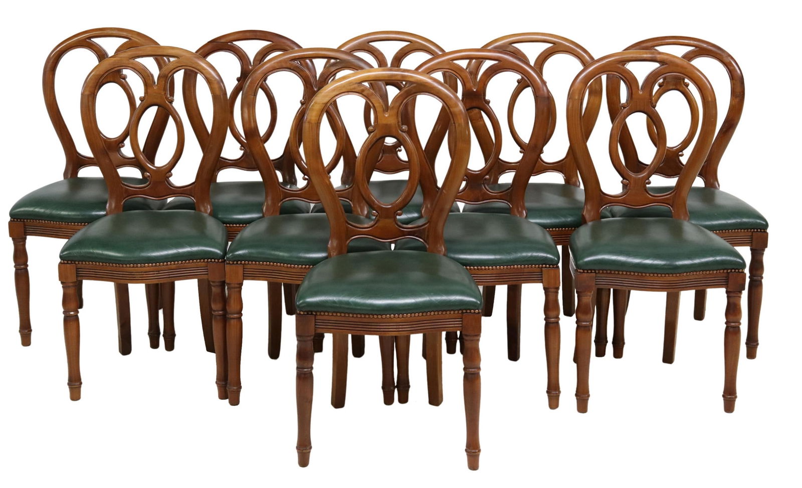10) FRENCH LOUIS PHILIPPE STYLE WALNUT SIDE CHAIRS (1 of 3)