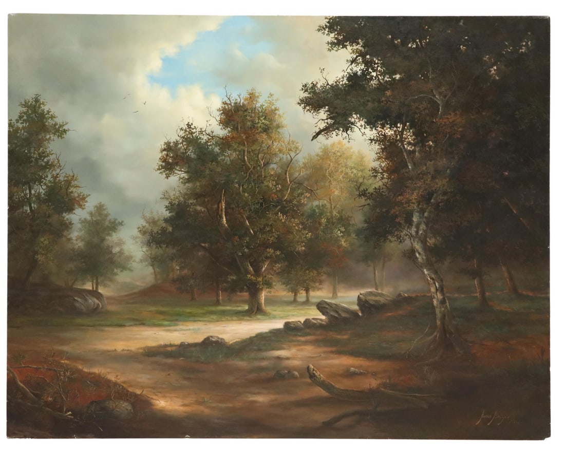 ANDRE BALYON (B.1951) FOREST LANDSCAPE, 36" X 46" (1 of 4)