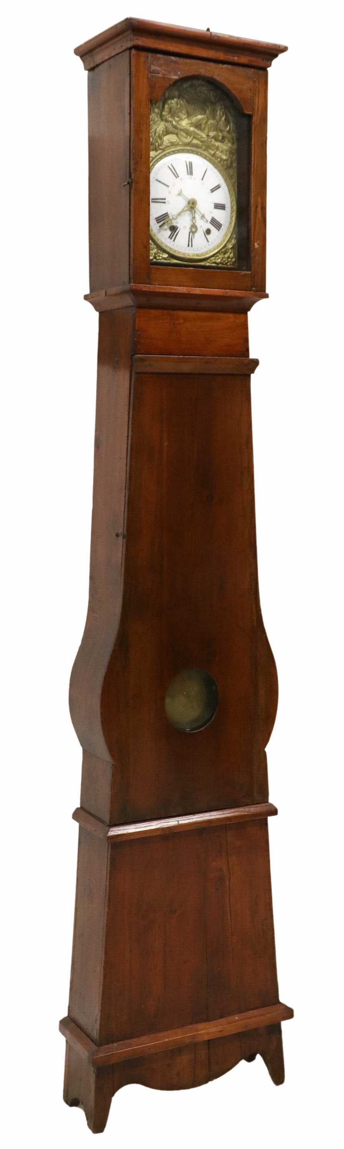 FRENCH PROVINCIAL PINE LONGCASE CLOCK (1 of 8)