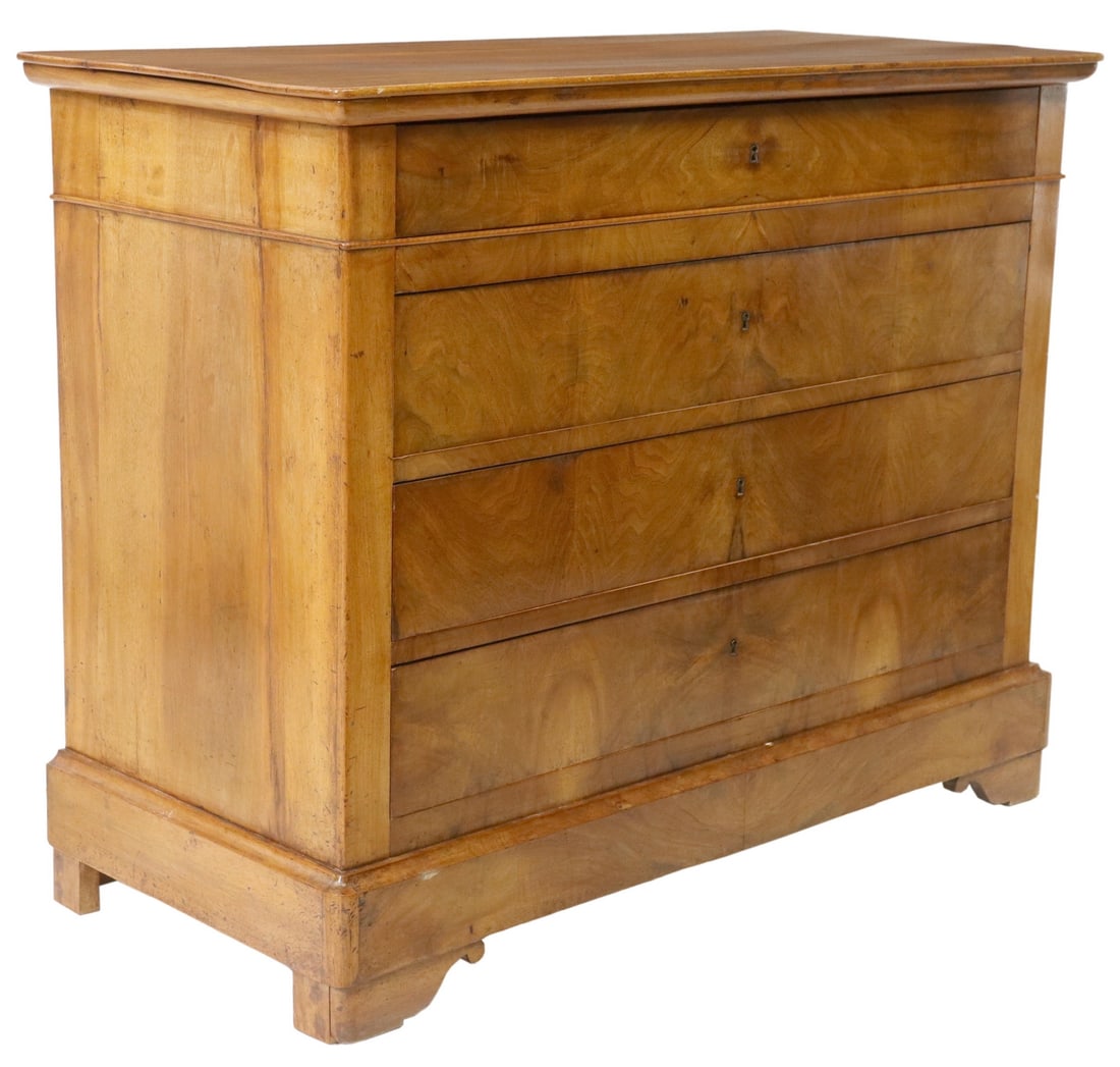 LOUIS PHILIPPE PERIOD WALNUT FOUR-DRAWER COMMODE (1 of 5)