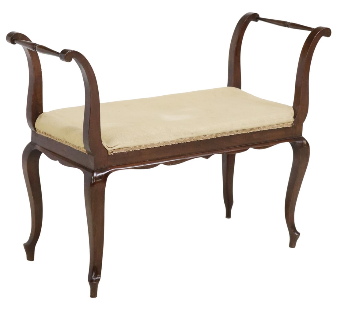 LOUIS XV STYLE UPHOLSTERED BENCH (1 of 4)