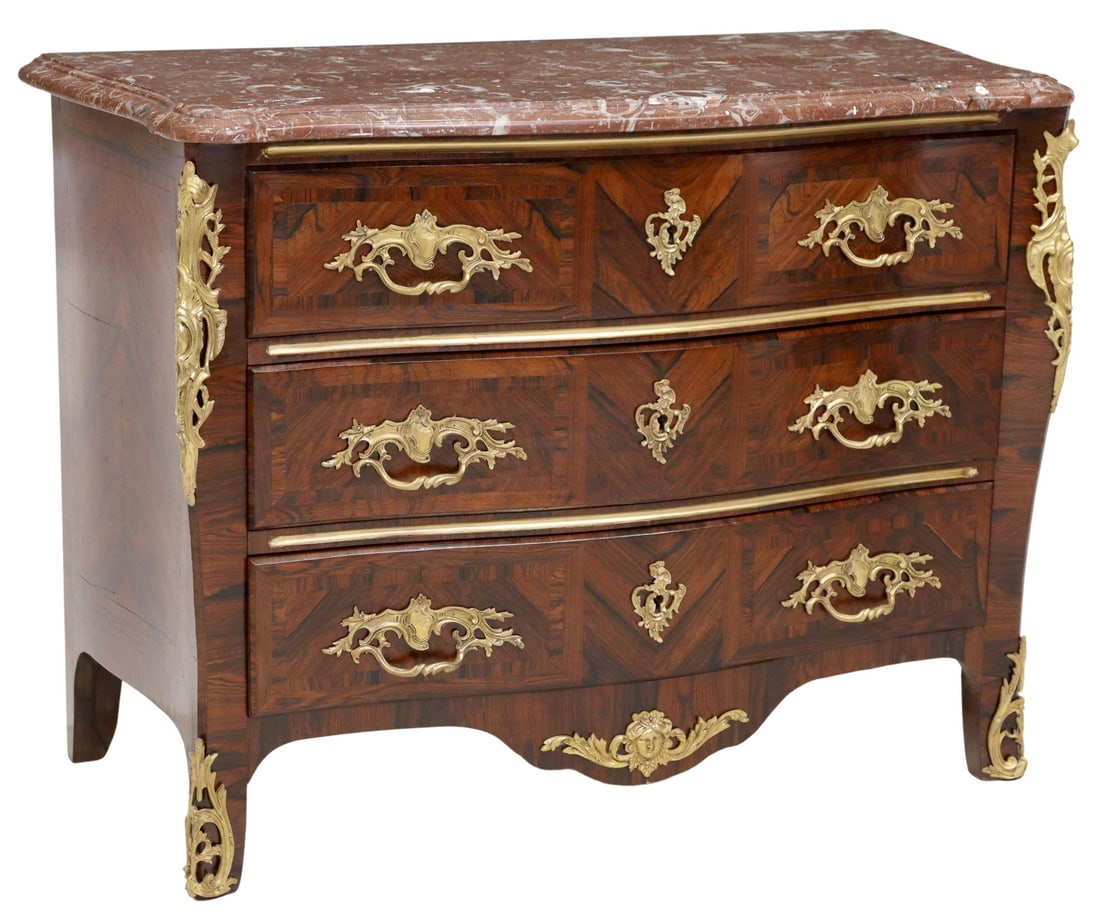 REGENCE STYLE GILT-METAL MOUNTED COMMODE (1 of 5)