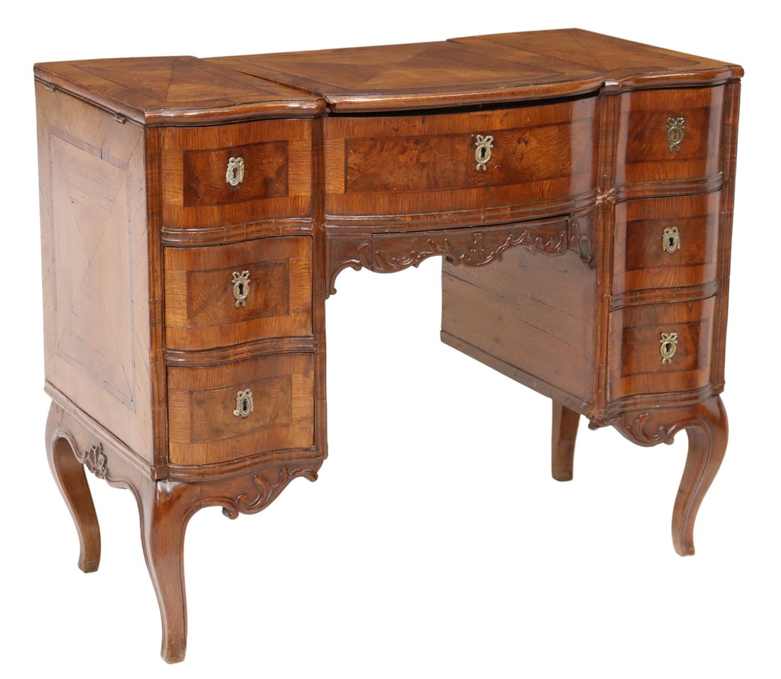 LOUIS XV STYLE MATCHED-VENEER VANITY TABLE (1 of 6)
