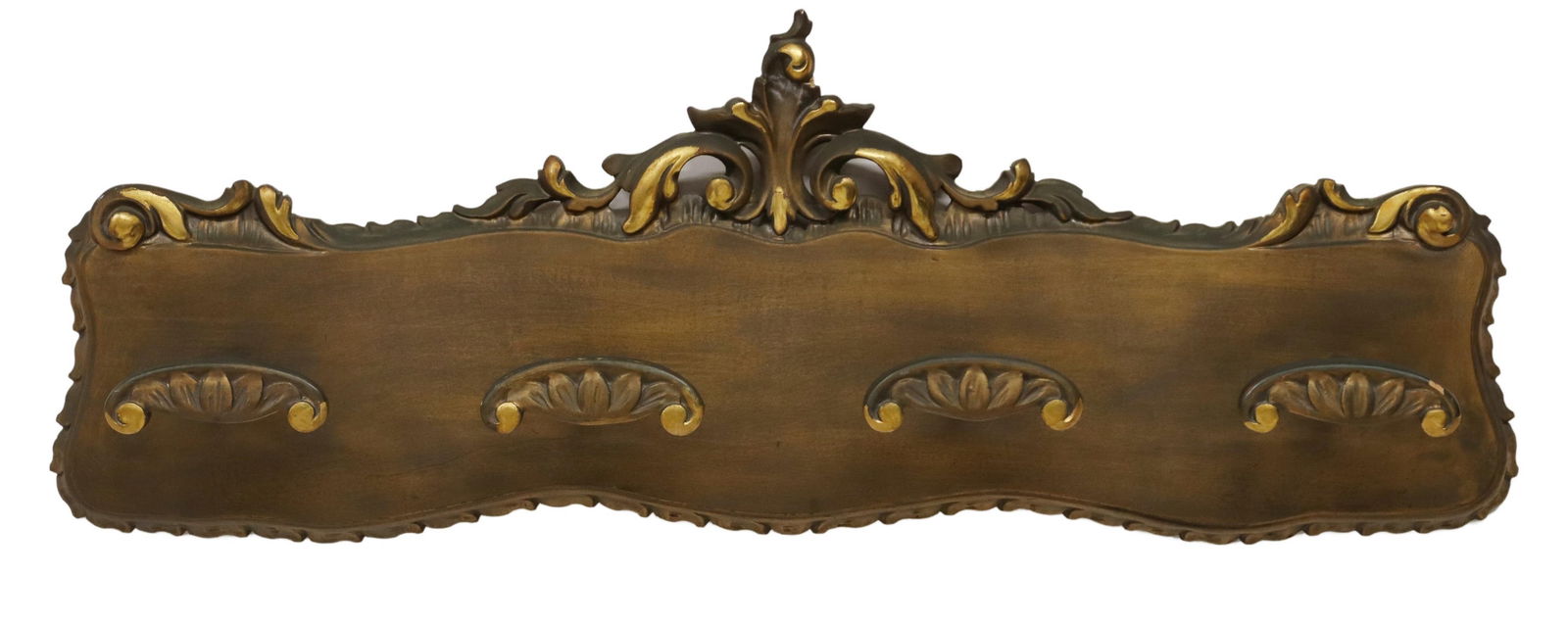 ITALIAN PARCEL GILT FOLIATE WALL-MOUNTED COAT RACK (1 of 2)