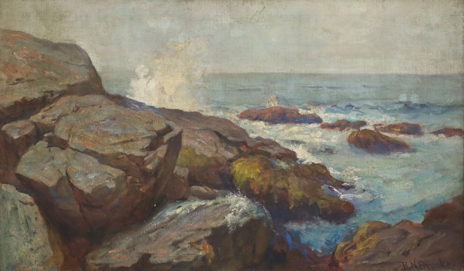 RICHARD NORRIS BROOKE (1847-1920) ROCKY COAST (1 of 4)