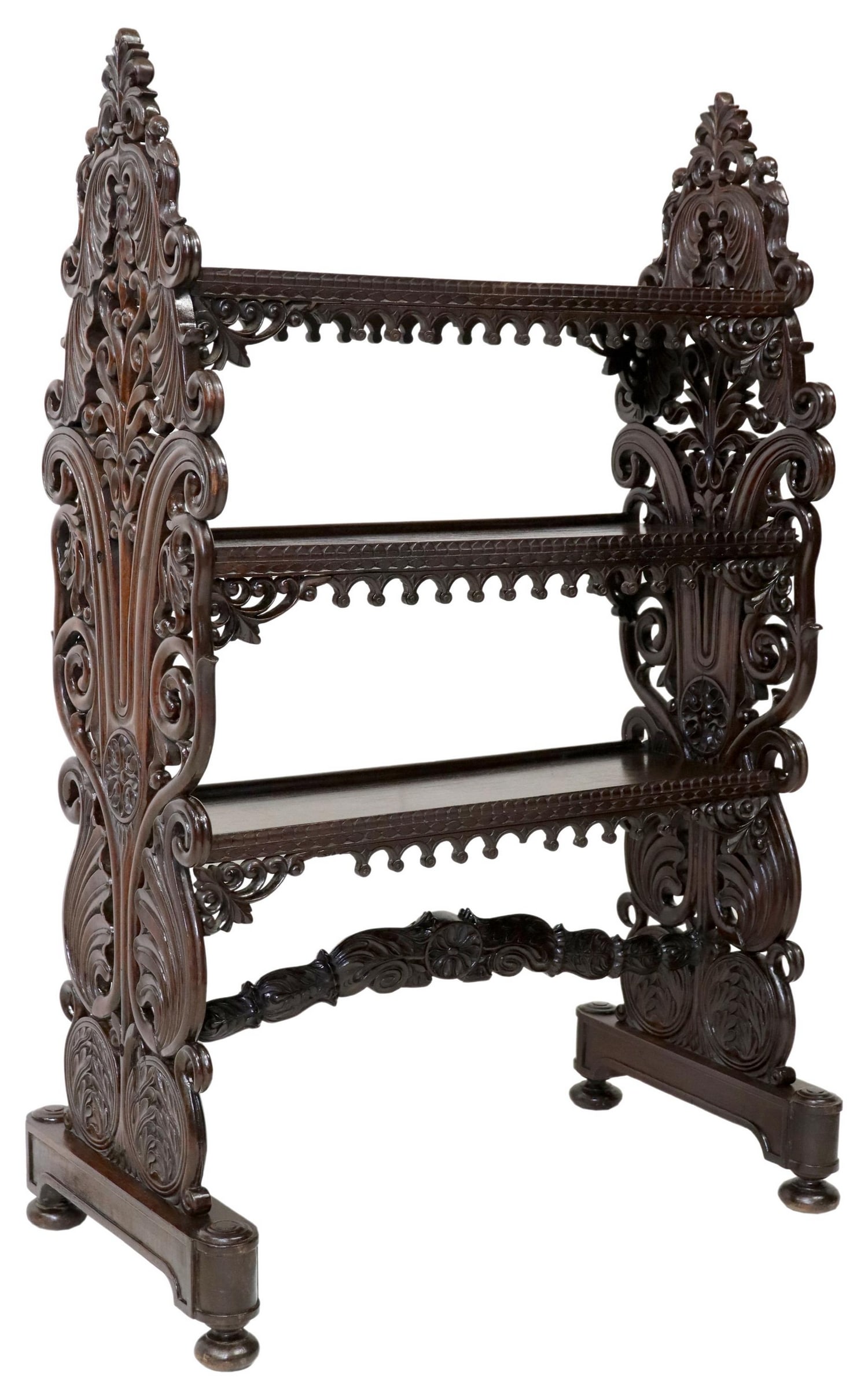ANGLO-INDIAN PROFUSELY CARVED BUFFET OR ETAGERE (1 of 5)