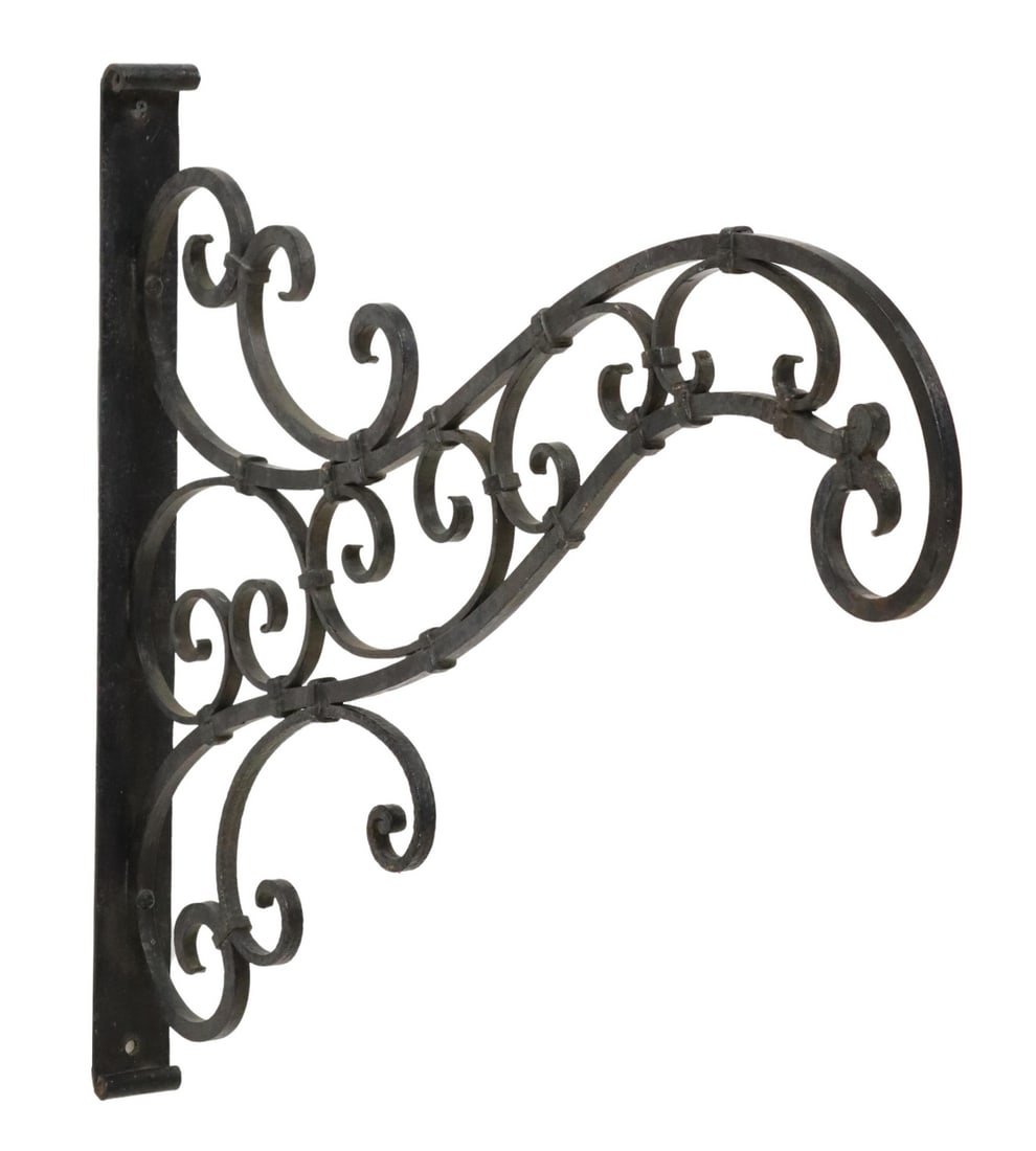 ARCHITECTURAL WROUGHT IRON SCROLL BRACKET (1 of 3)