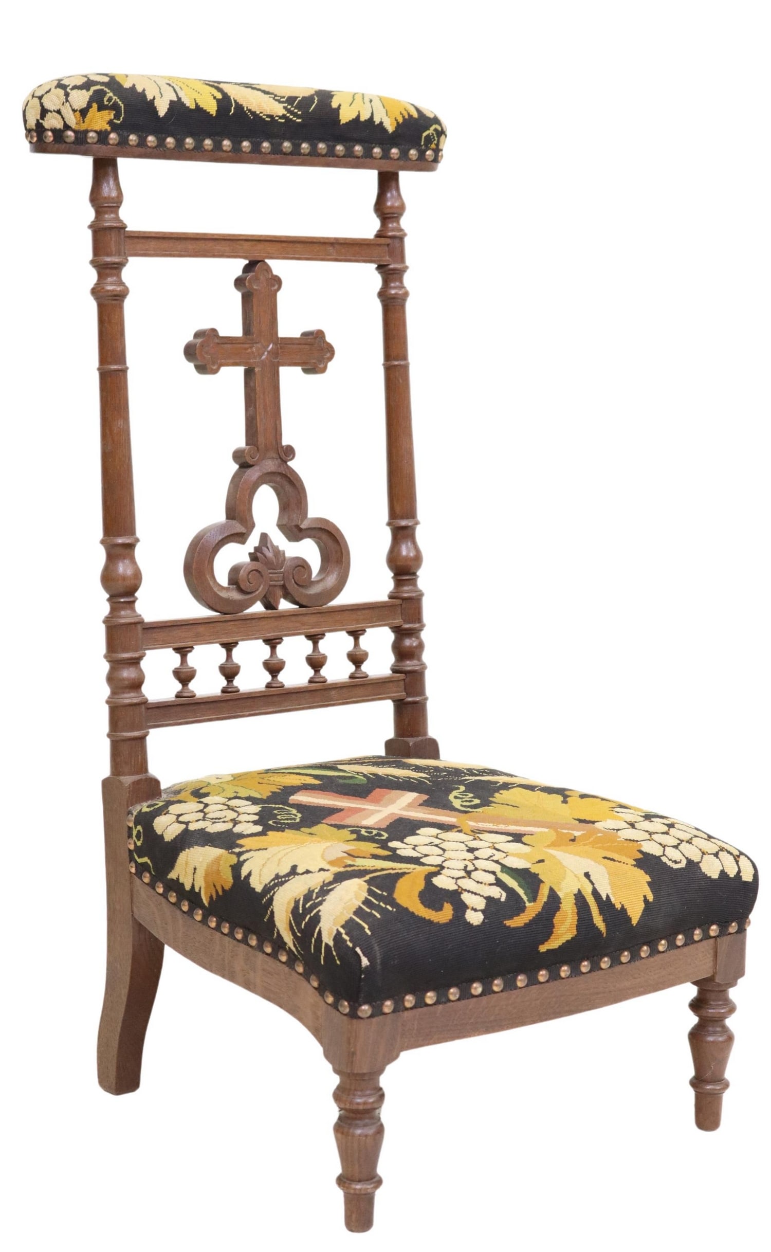 FRENCH GOTHIC REVIVAL PRIE-DIEU PRAYER KNEELER (1 of 3)