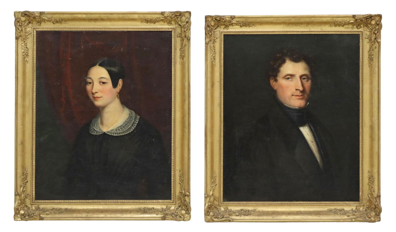 (2) FRENCH SCHOOL PORTRAITS GENTLEMAN & LADY (1 of 4)