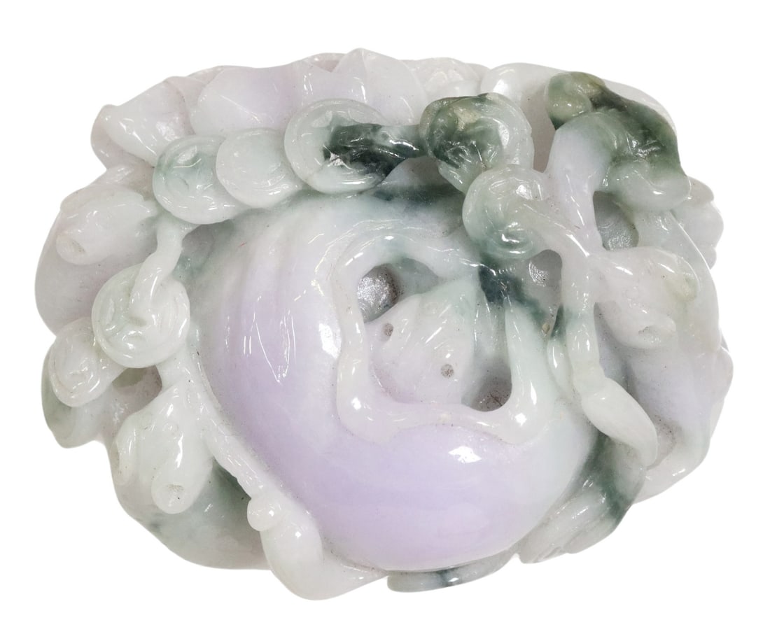 CHINESE JADEITE LINGZHI & PEACH TOGGLE (1 of 6)