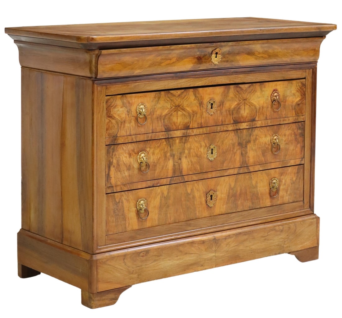 FRENCH LOUIS PHILIPPE PERIOD WALNUT COMMODE (1 of 5)