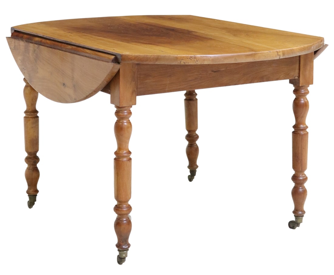 FRENCH PROVINCIAL WALNUT DROP-LEAF TABLE (1 of 5)
