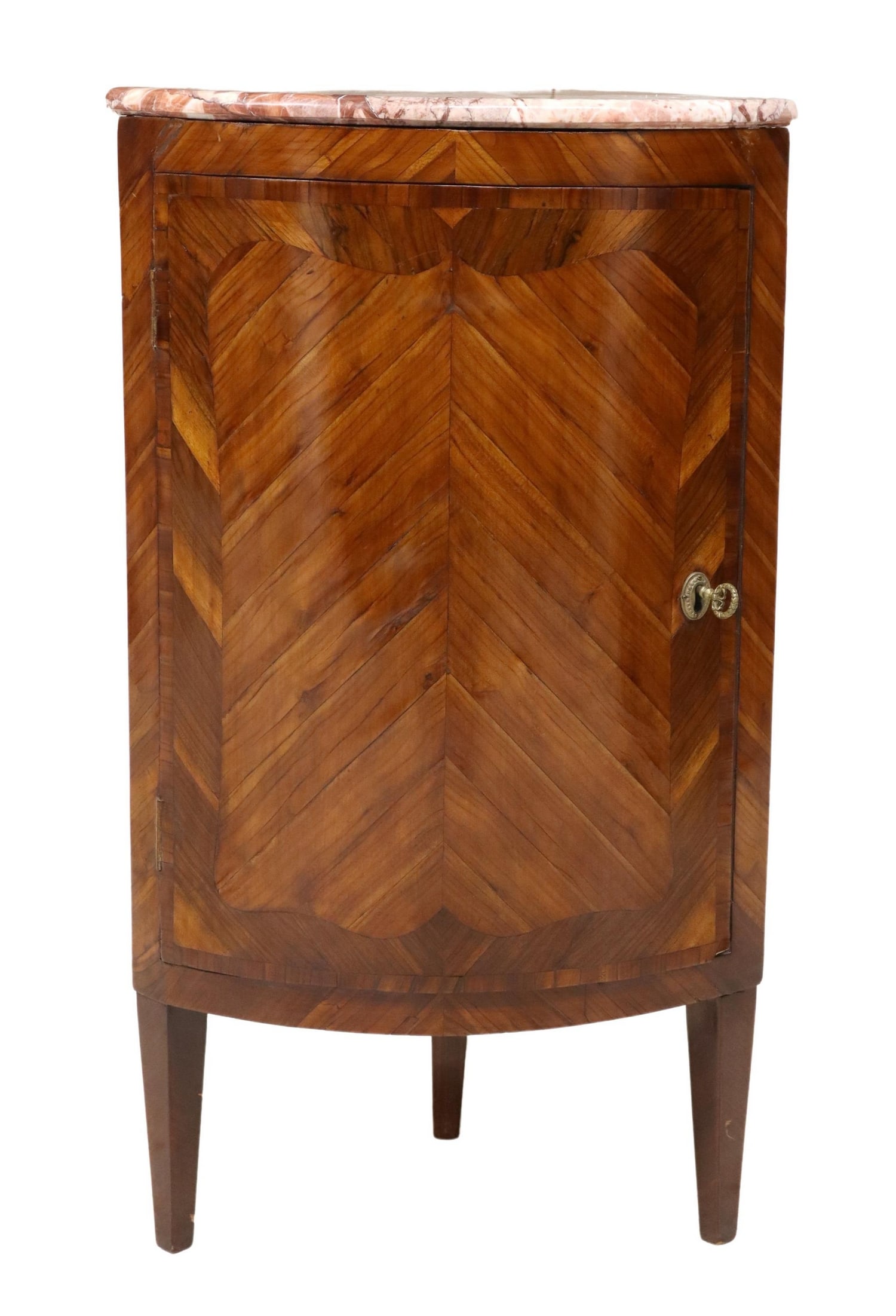 ITALIAN MARBLE-TOP CORNER CABINET (1 of 4)