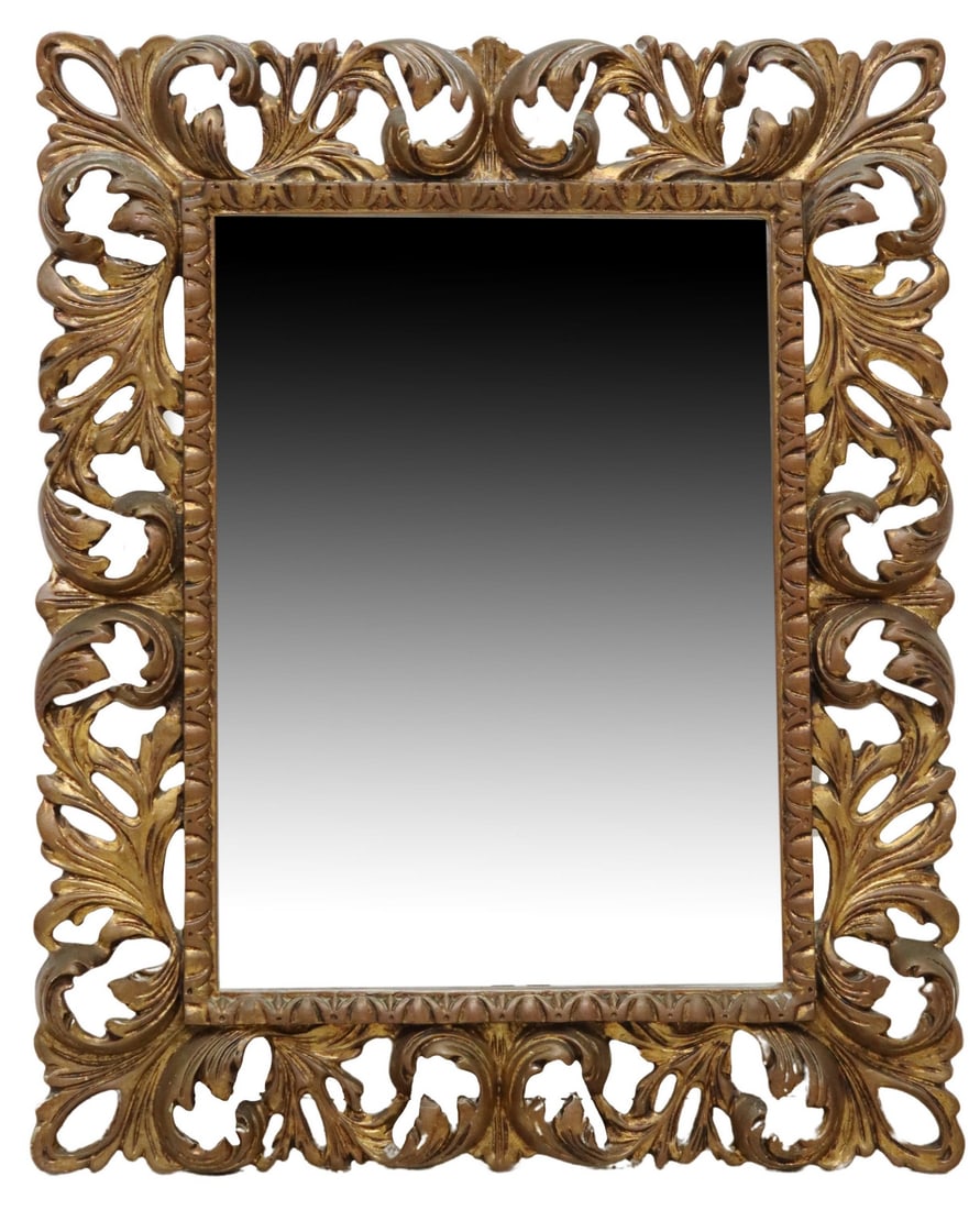 ITALIAN BAROQUE STYLE GILT WALL MIRROR (1 of 3)